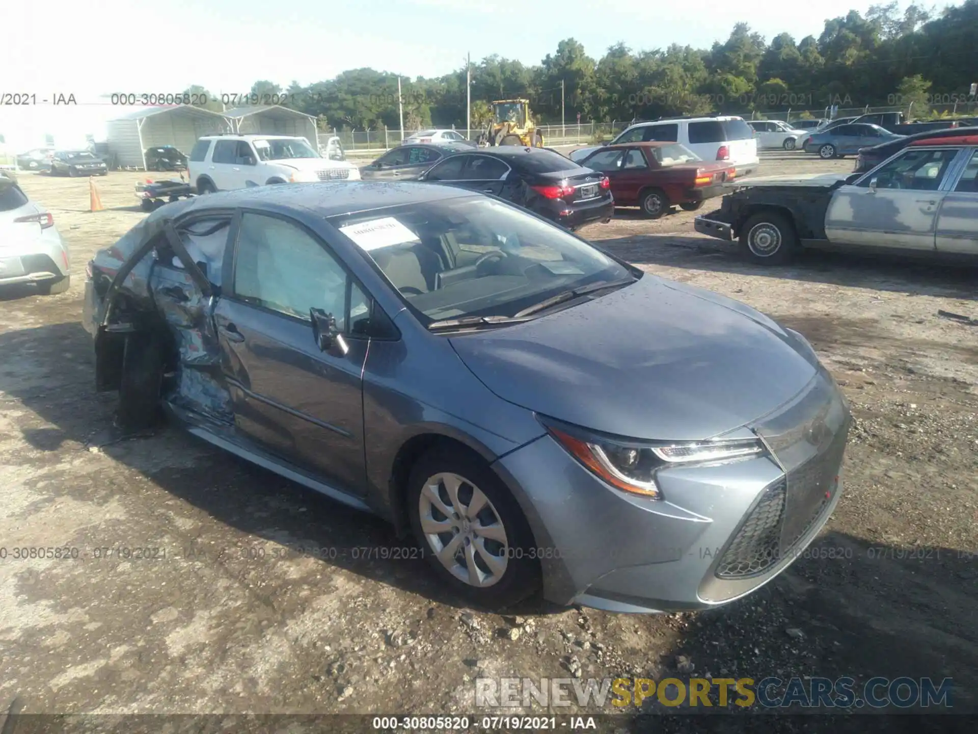 1 Photograph of a damaged car JTDEPRAE8LJ049915 TOYOTA COROLLA 2020