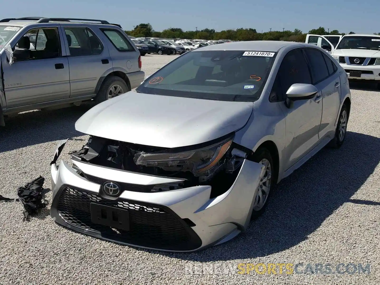 2 Photograph of a damaged car JTDEPRAE8LJ050014 TOYOTA COROLLA 2020