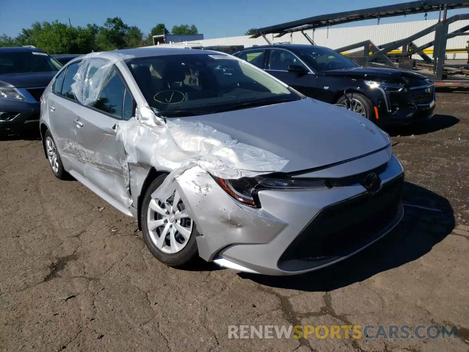 1 Photograph of a damaged car JTDEPRAE8LJ050630 TOYOTA COROLLA 2020