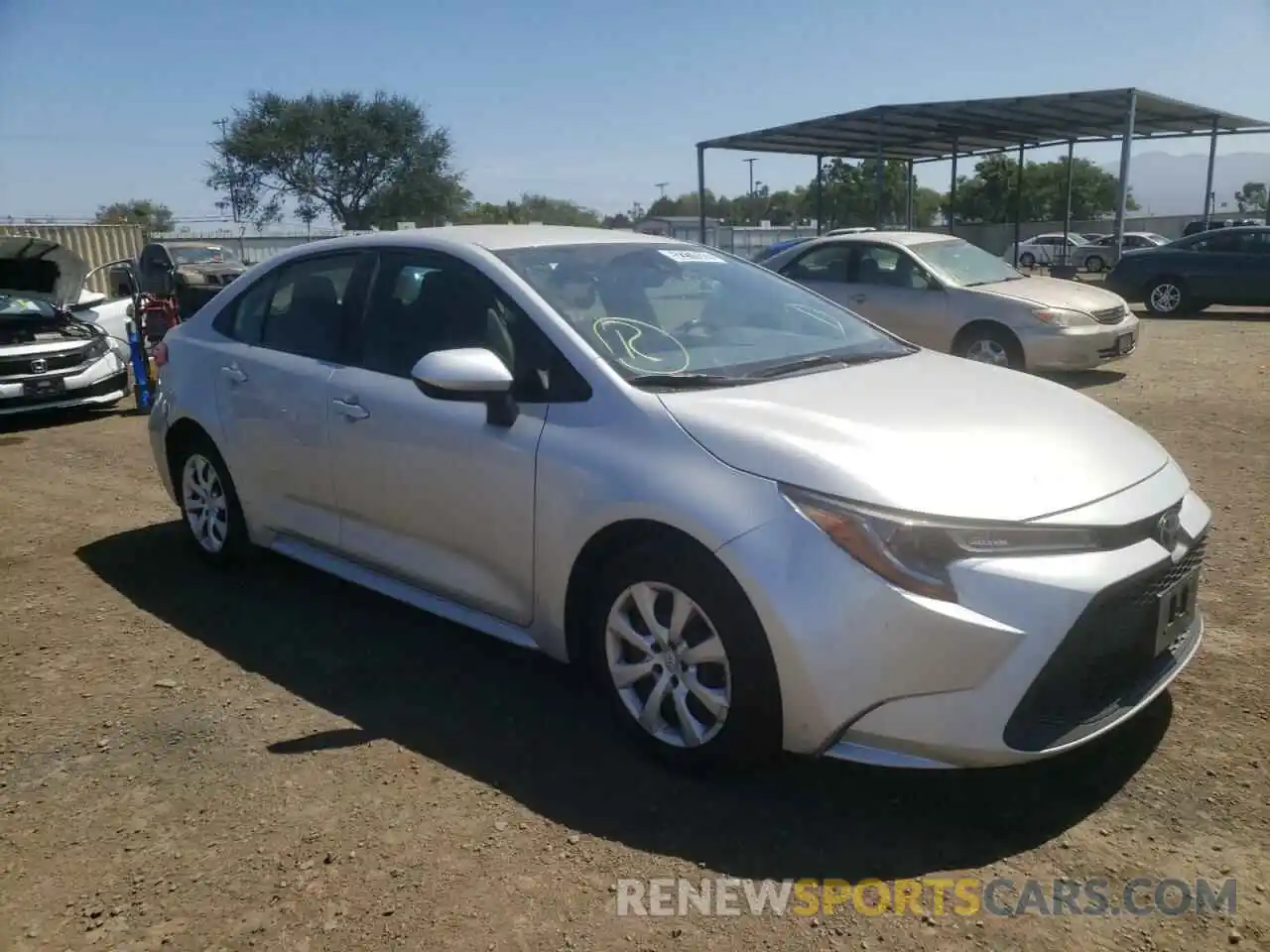 1 Photograph of a damaged car JTDEPRAE8LJ051079 TOYOTA COROLLA 2020