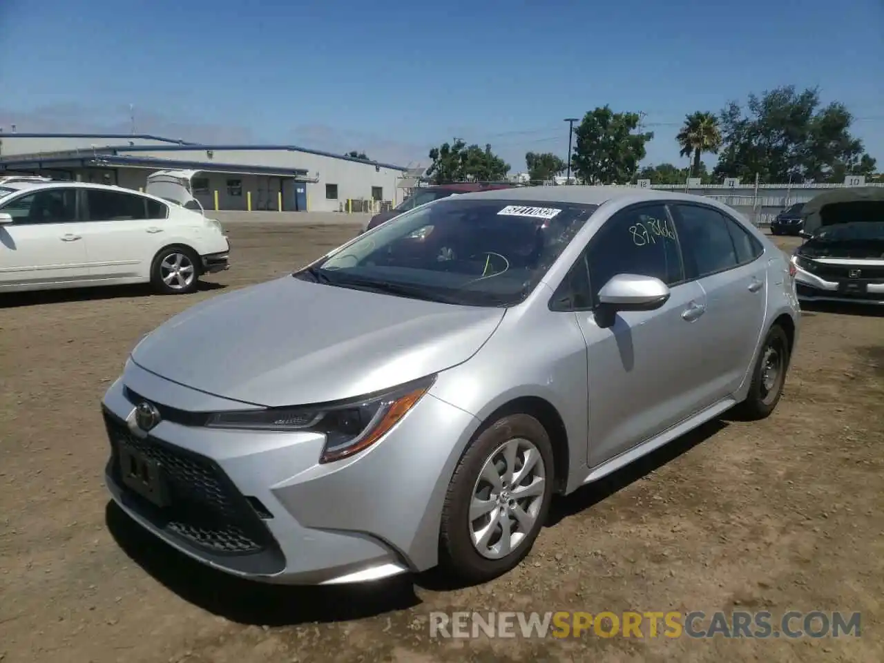 2 Photograph of a damaged car JTDEPRAE8LJ051079 TOYOTA COROLLA 2020