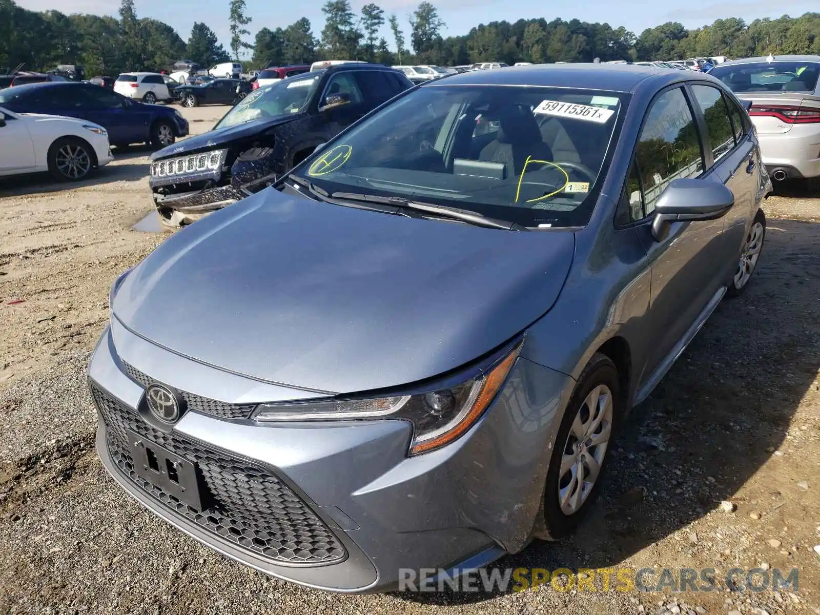 2 Photograph of a damaged car JTDEPRAE8LJ051521 TOYOTA COROLLA 2020