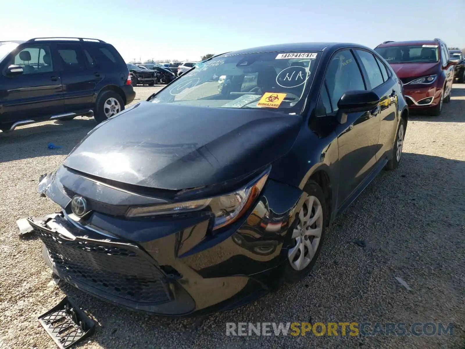 2 Photograph of a damaged car JTDEPRAE8LJ051616 TOYOTA COROLLA 2020