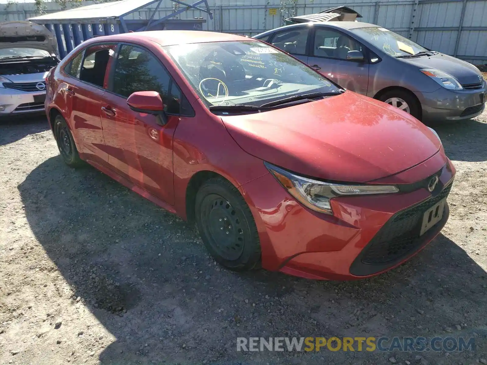 1 Photograph of a damaged car JTDEPRAE8LJ051891 TOYOTA COROLLA 2020