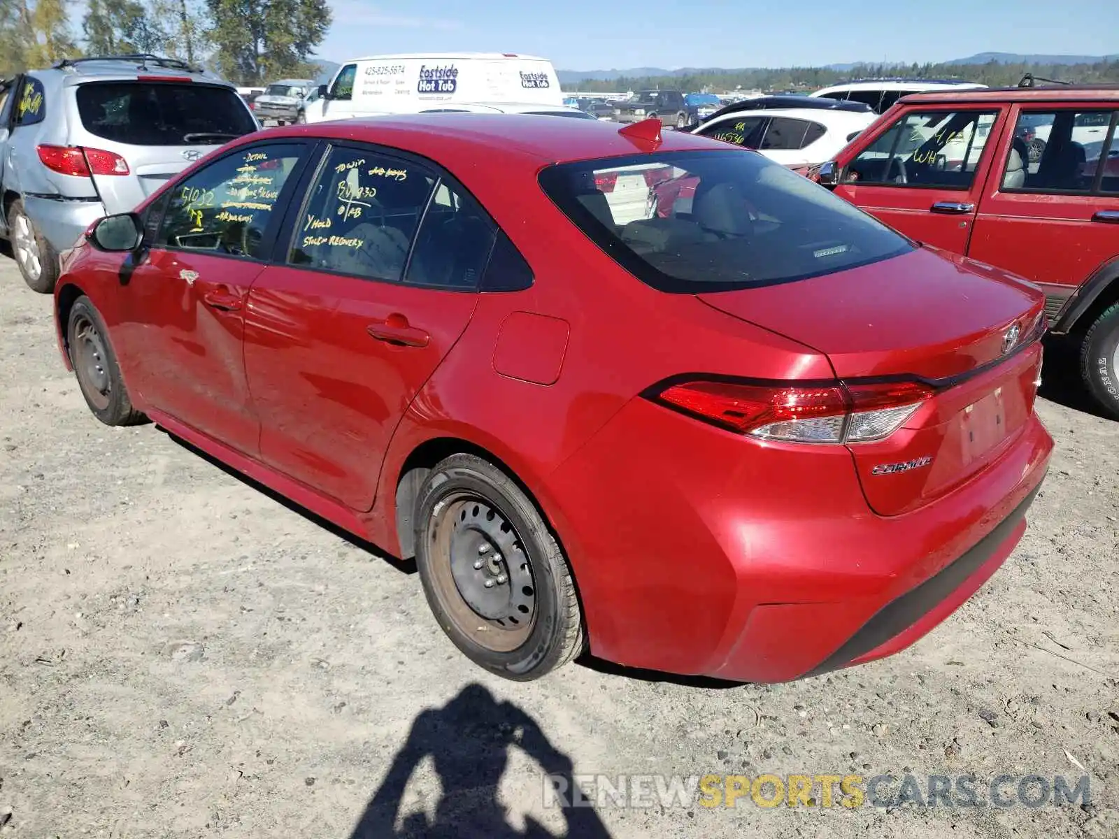 3 Photograph of a damaged car JTDEPRAE8LJ051891 TOYOTA COROLLA 2020