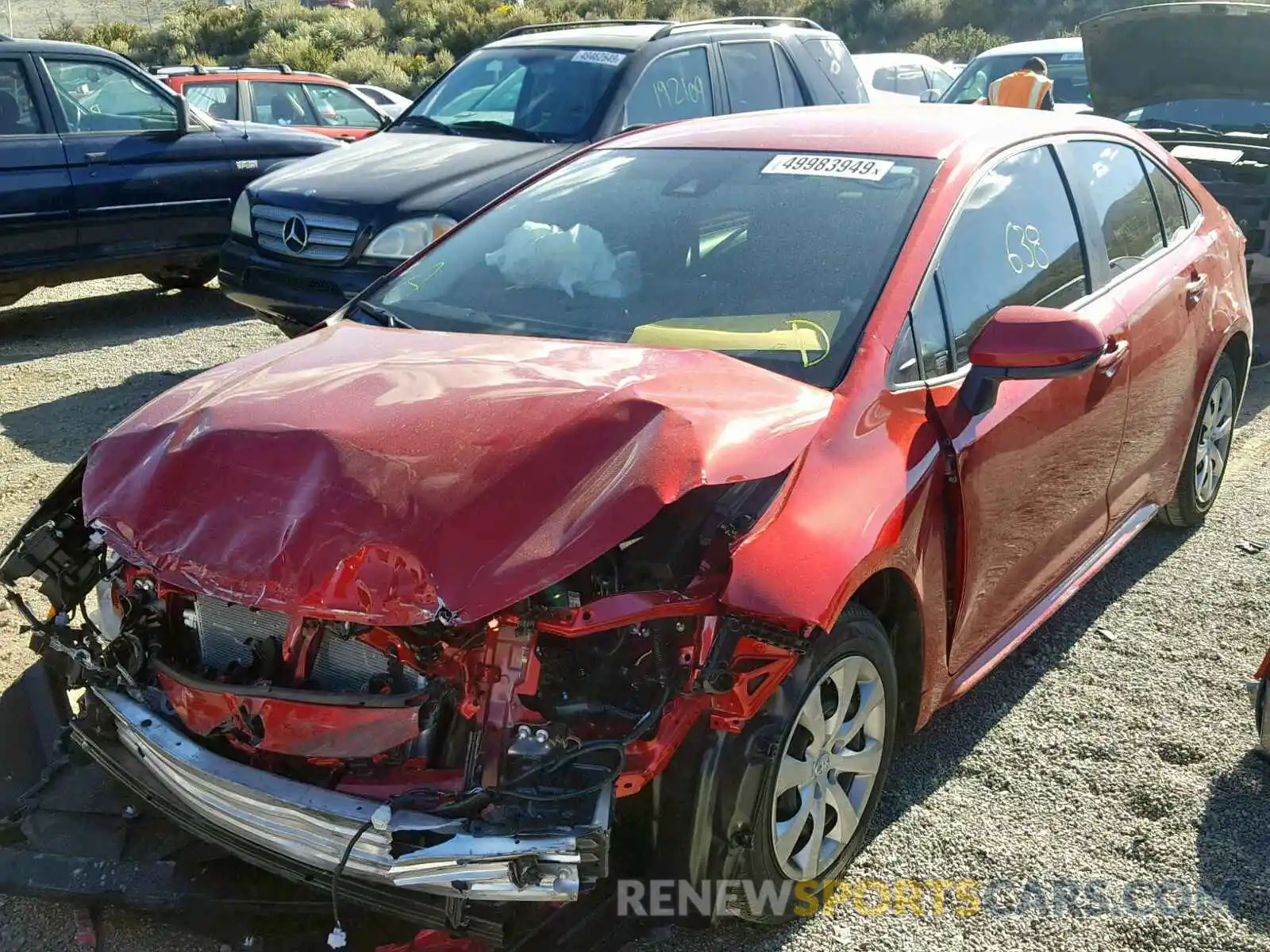 2 Photograph of a damaged car JTDEPRAE8LJ052359 TOYOTA COROLLA 2020