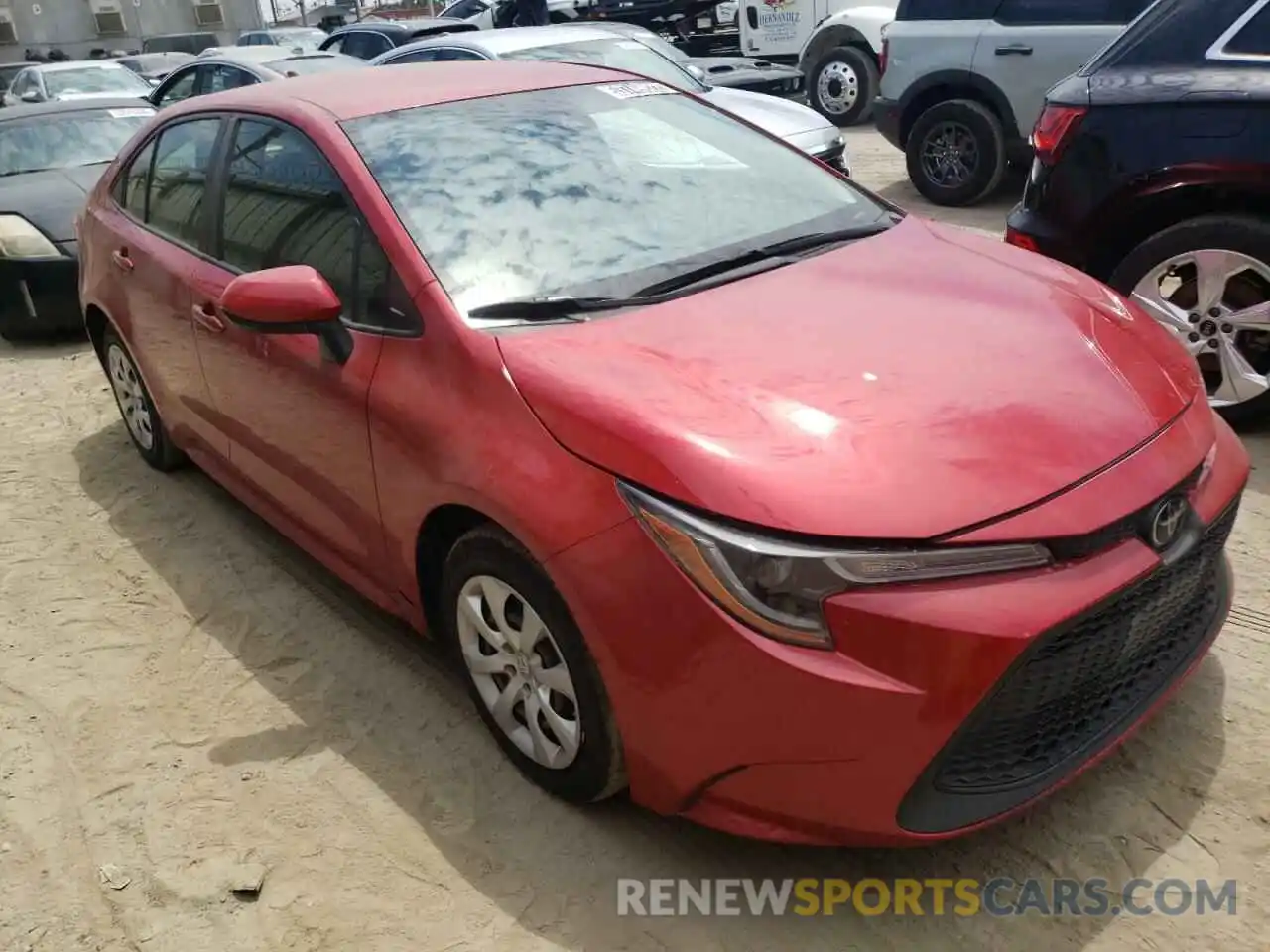 1 Photograph of a damaged car JTDEPRAE8LJ052605 TOYOTA COROLLA 2020