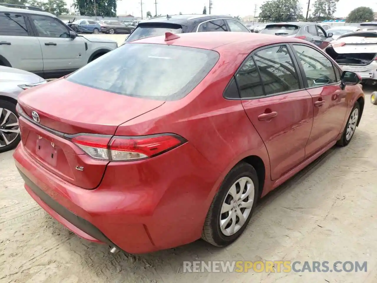 4 Photograph of a damaged car JTDEPRAE8LJ052605 TOYOTA COROLLA 2020