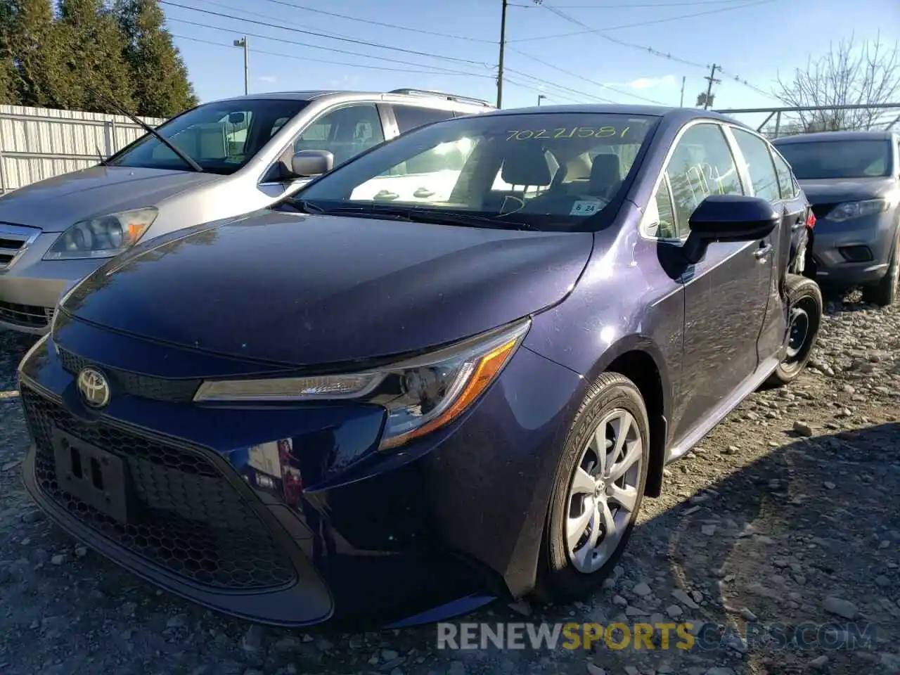 2 Photograph of a damaged car JTDEPRAE8LJ052796 TOYOTA COROLLA 2020