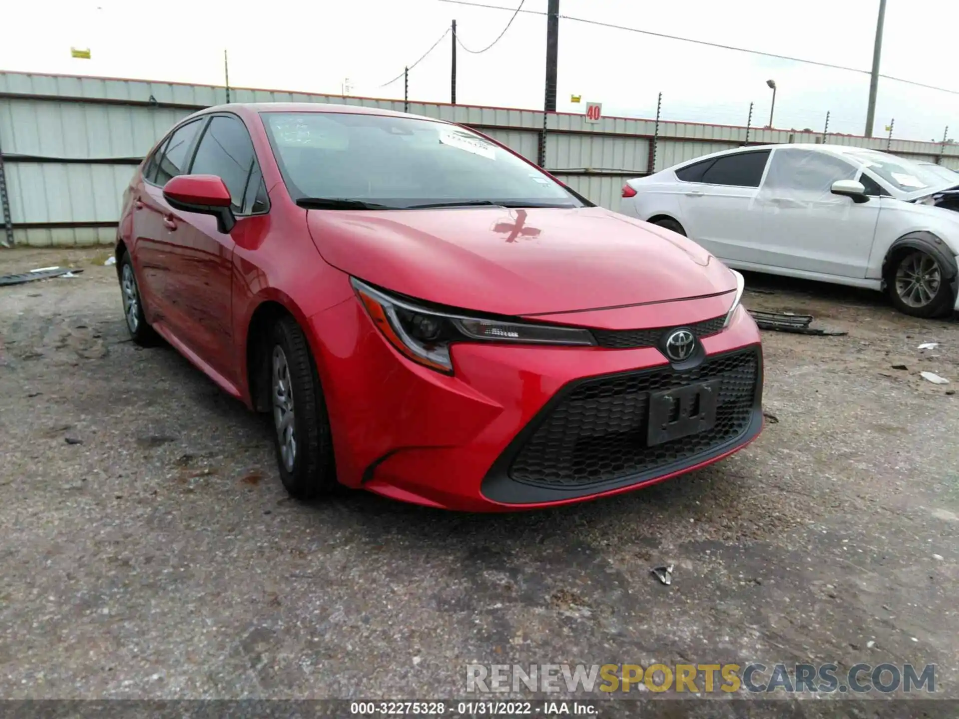 1 Photograph of a damaged car JTDEPRAE8LJ052801 TOYOTA COROLLA 2020