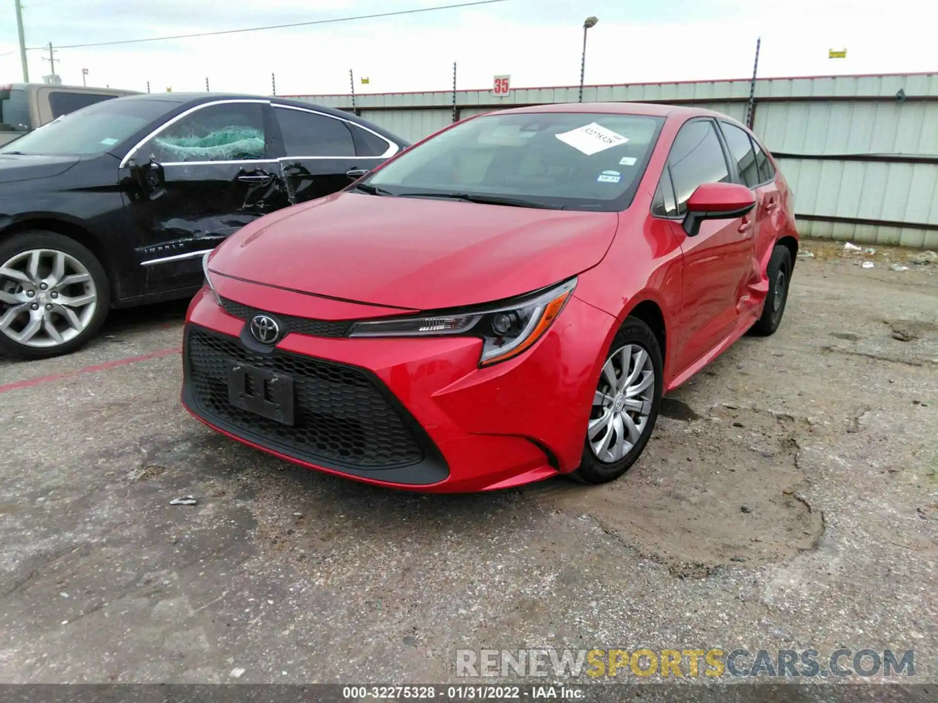 2 Photograph of a damaged car JTDEPRAE8LJ052801 TOYOTA COROLLA 2020