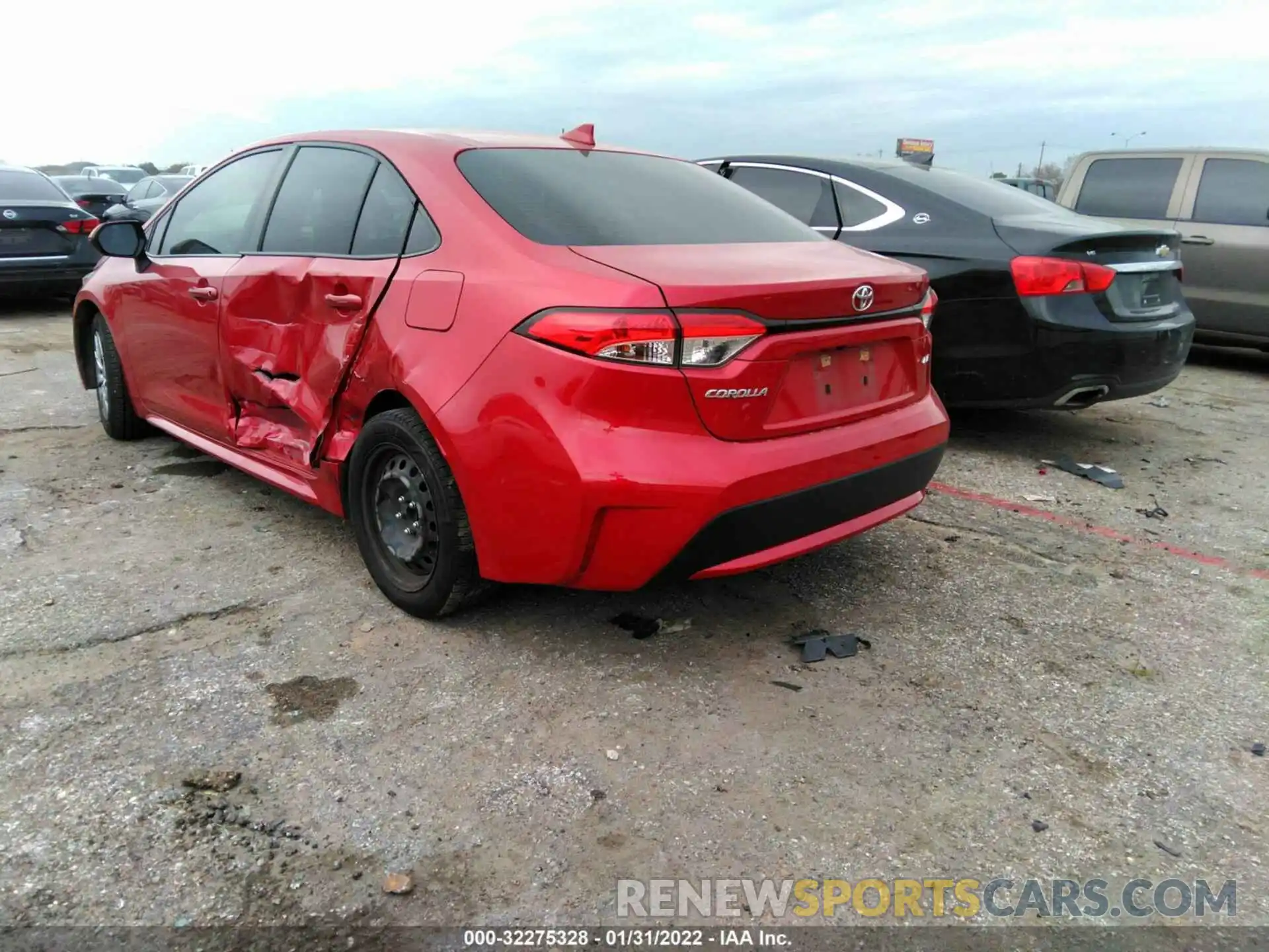 3 Photograph of a damaged car JTDEPRAE8LJ052801 TOYOTA COROLLA 2020