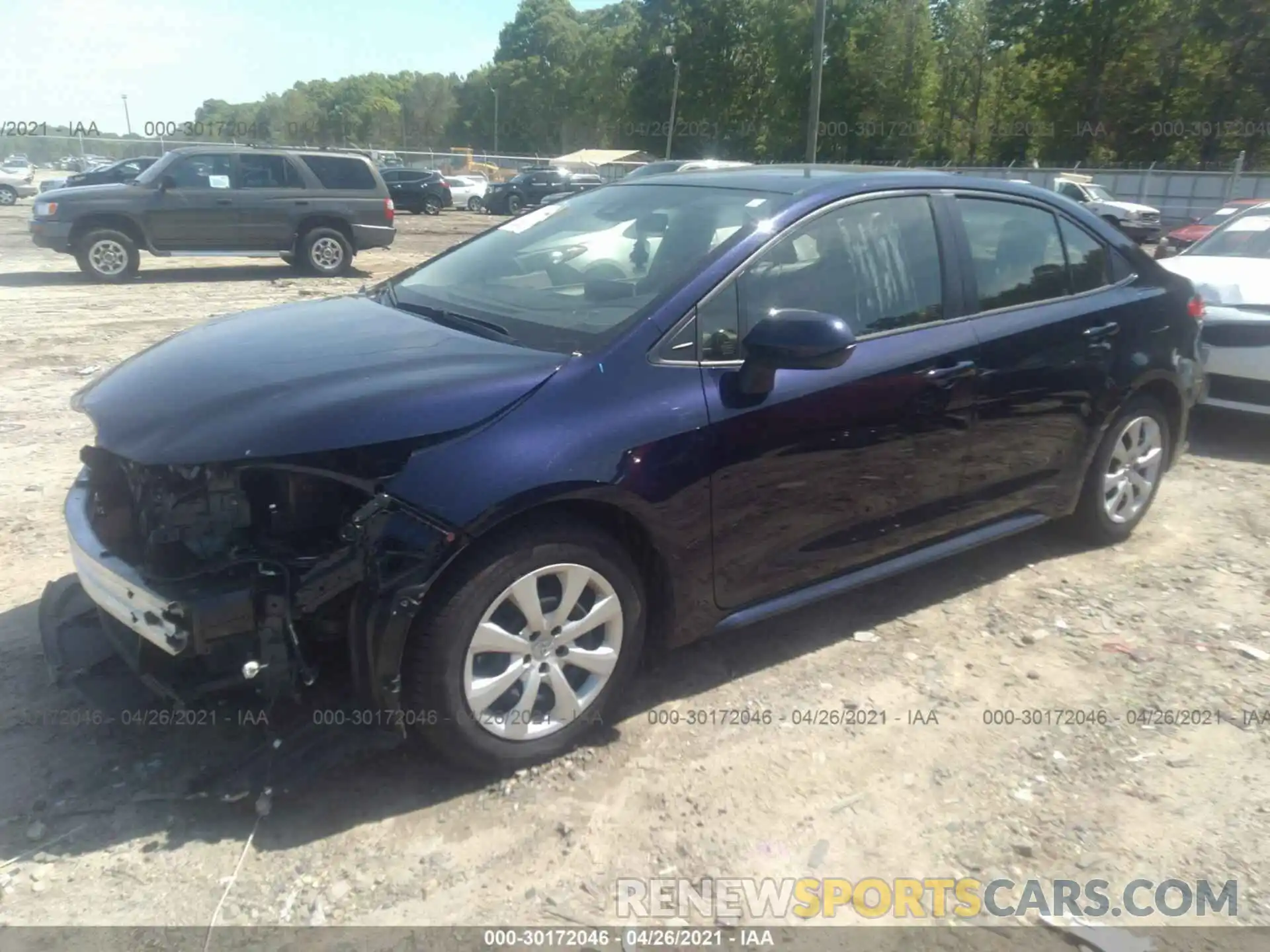 2 Photograph of a damaged car JTDEPRAE8LJ053186 TOYOTA COROLLA 2020