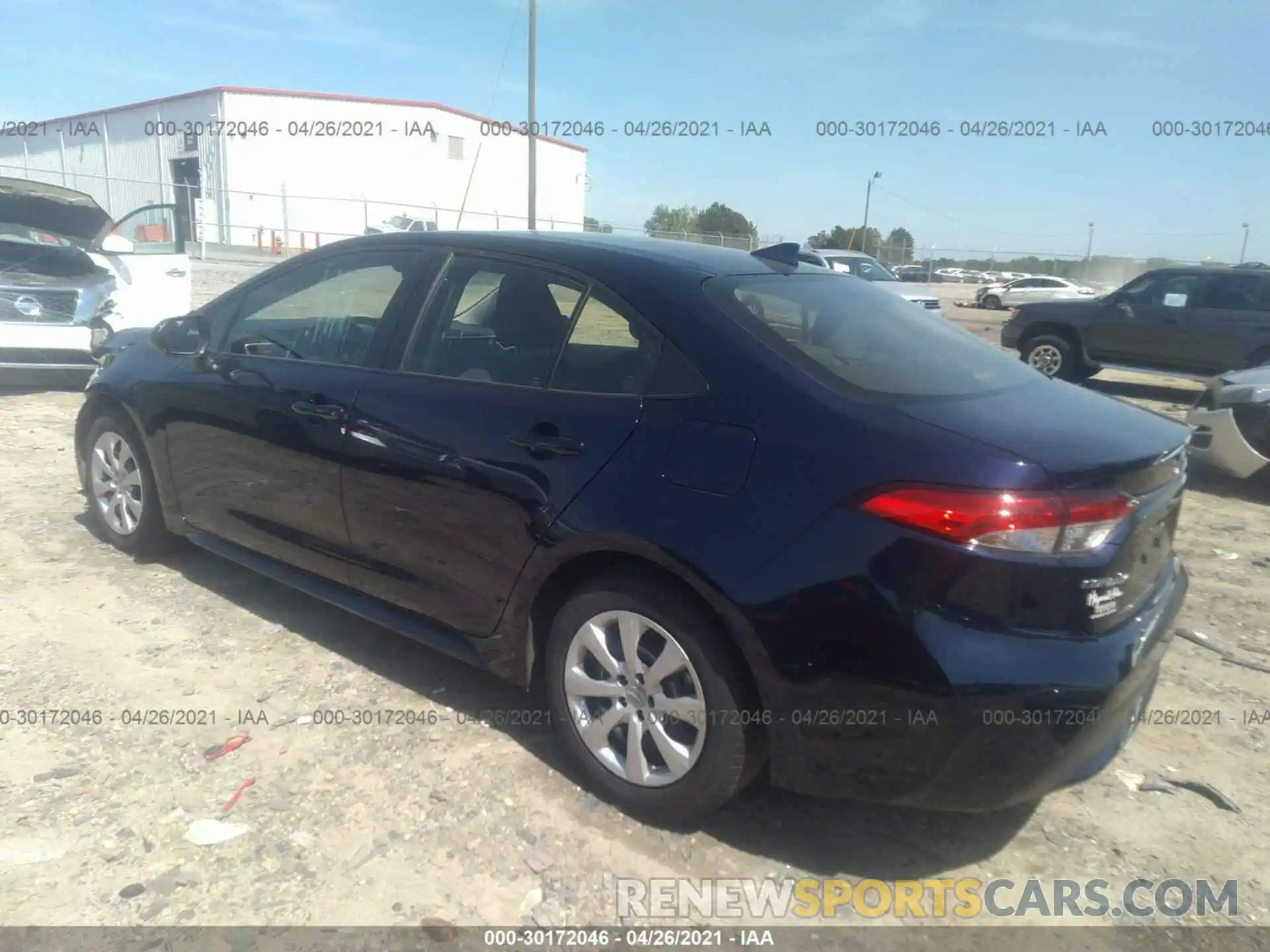 3 Photograph of a damaged car JTDEPRAE8LJ053186 TOYOTA COROLLA 2020