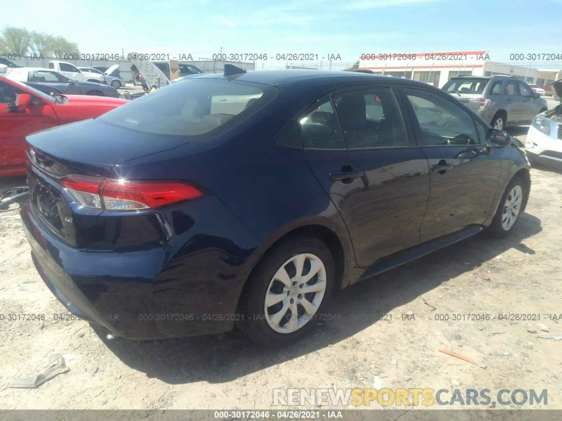 4 Photograph of a damaged car JTDEPRAE8LJ053186 TOYOTA COROLLA 2020