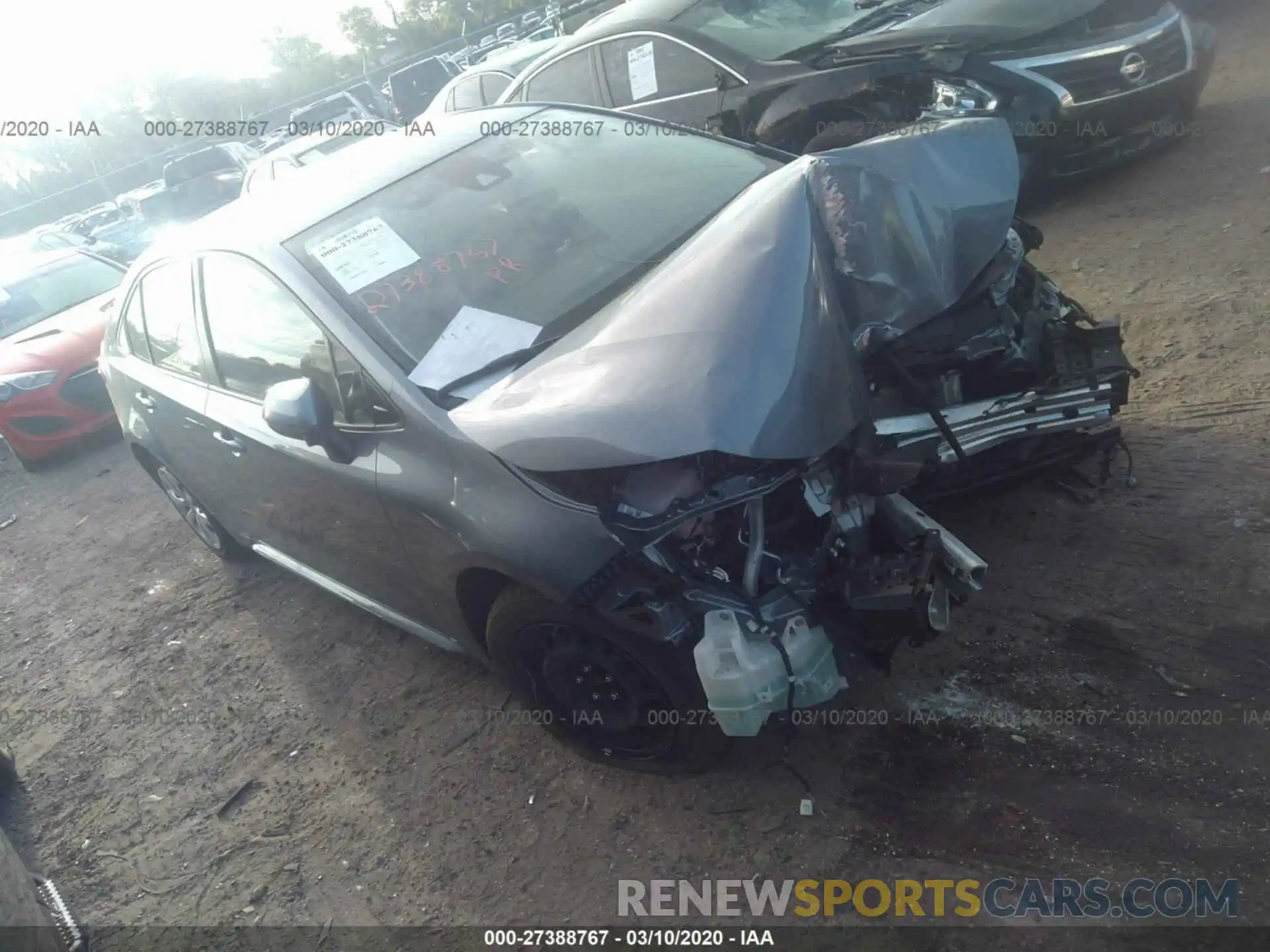 1 Photograph of a damaged car JTDEPRAE8LJ053298 TOYOTA COROLLA 2020