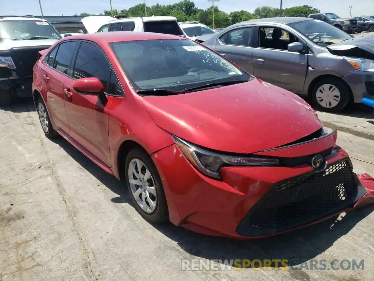 1 Photograph of a damaged car JTDEPRAE8LJ053379 TOYOTA COROLLA 2020