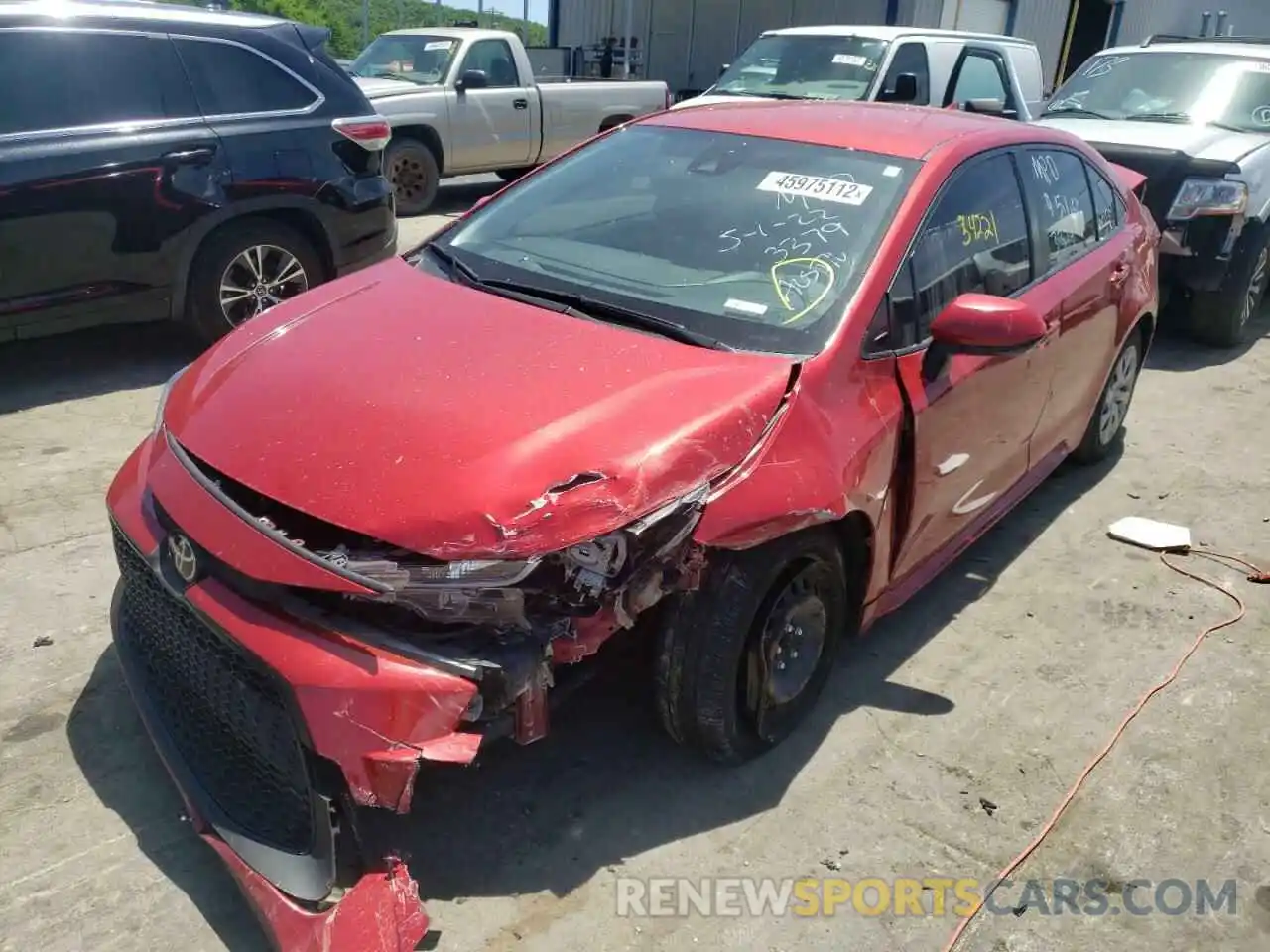 2 Photograph of a damaged car JTDEPRAE8LJ053379 TOYOTA COROLLA 2020