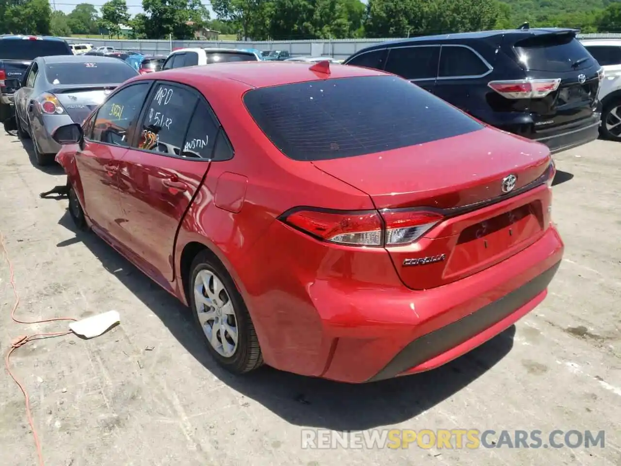 3 Photograph of a damaged car JTDEPRAE8LJ053379 TOYOTA COROLLA 2020