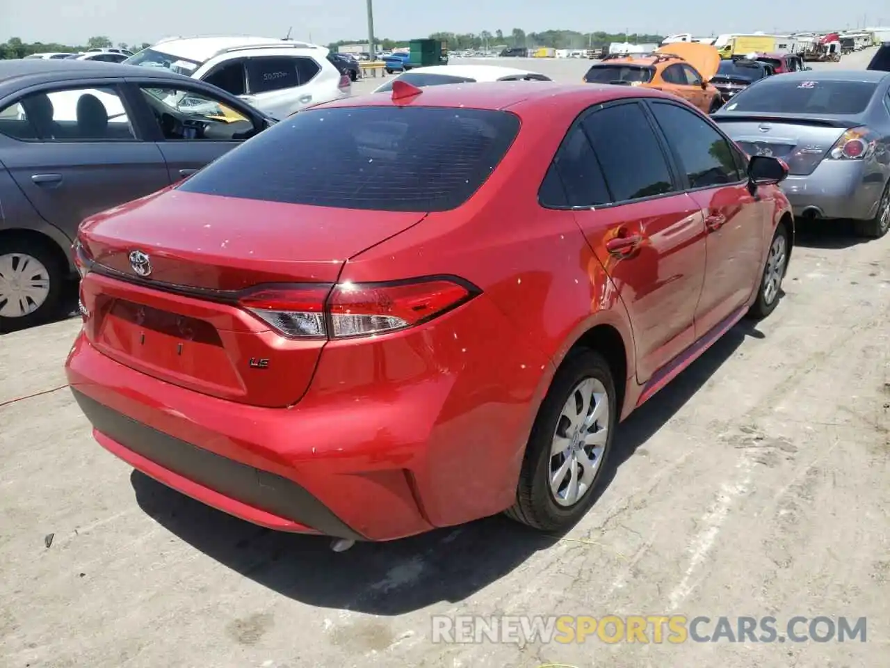 4 Photograph of a damaged car JTDEPRAE8LJ053379 TOYOTA COROLLA 2020