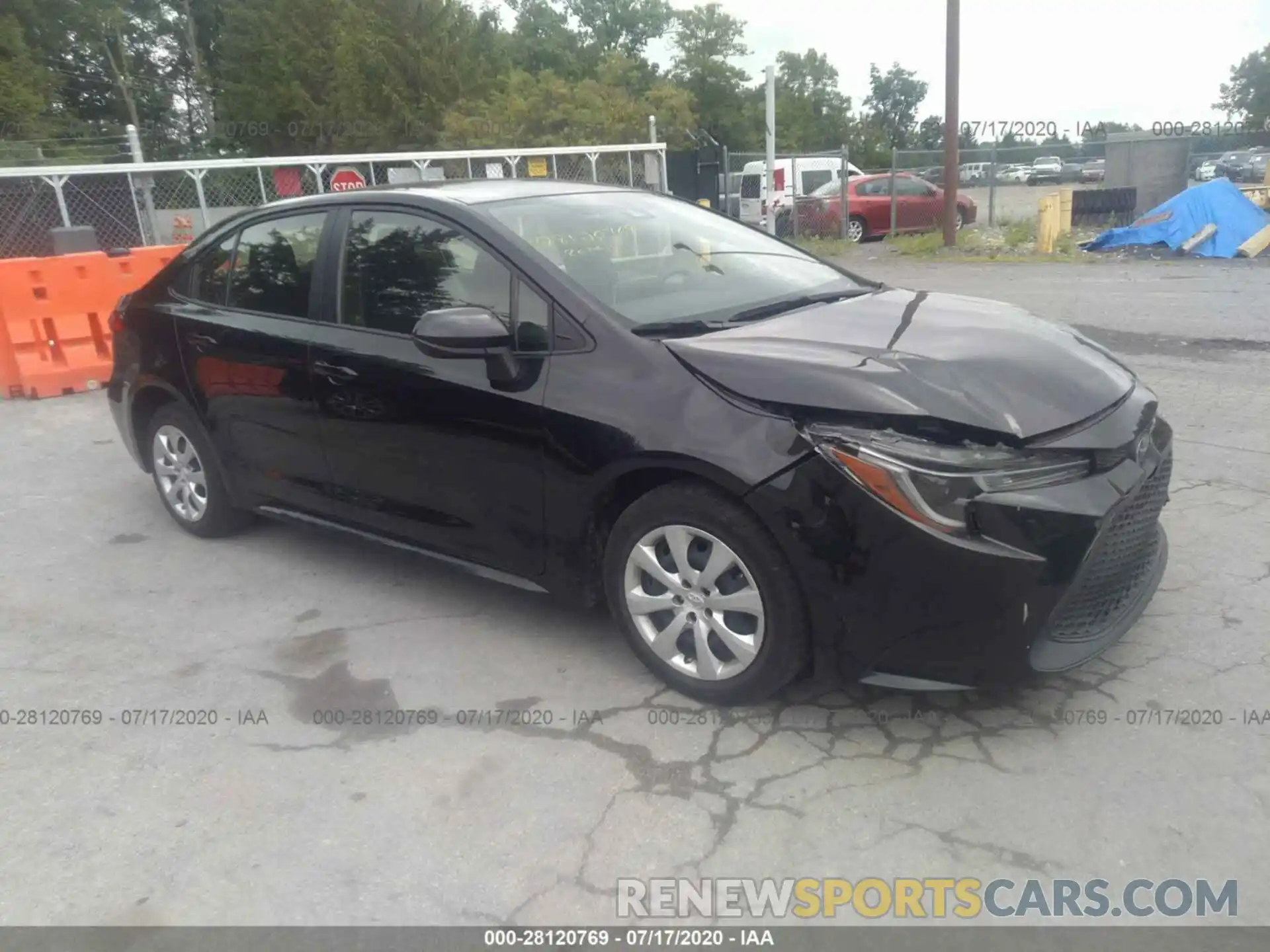 1 Photograph of a damaged car JTDEPRAE8LJ053477 TOYOTA COROLLA 2020