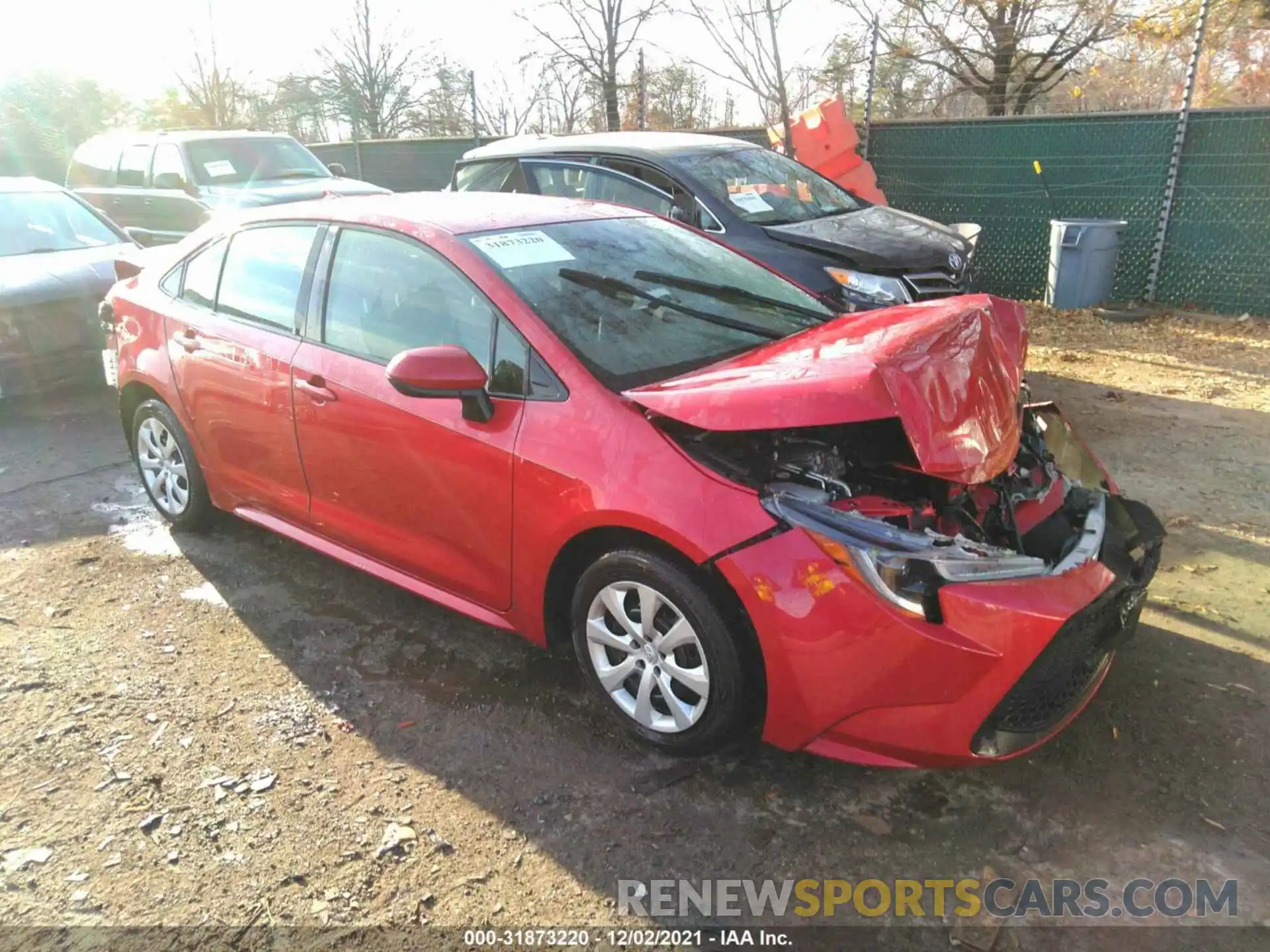 1 Photograph of a damaged car JTDEPRAE8LJ053754 TOYOTA COROLLA 2020