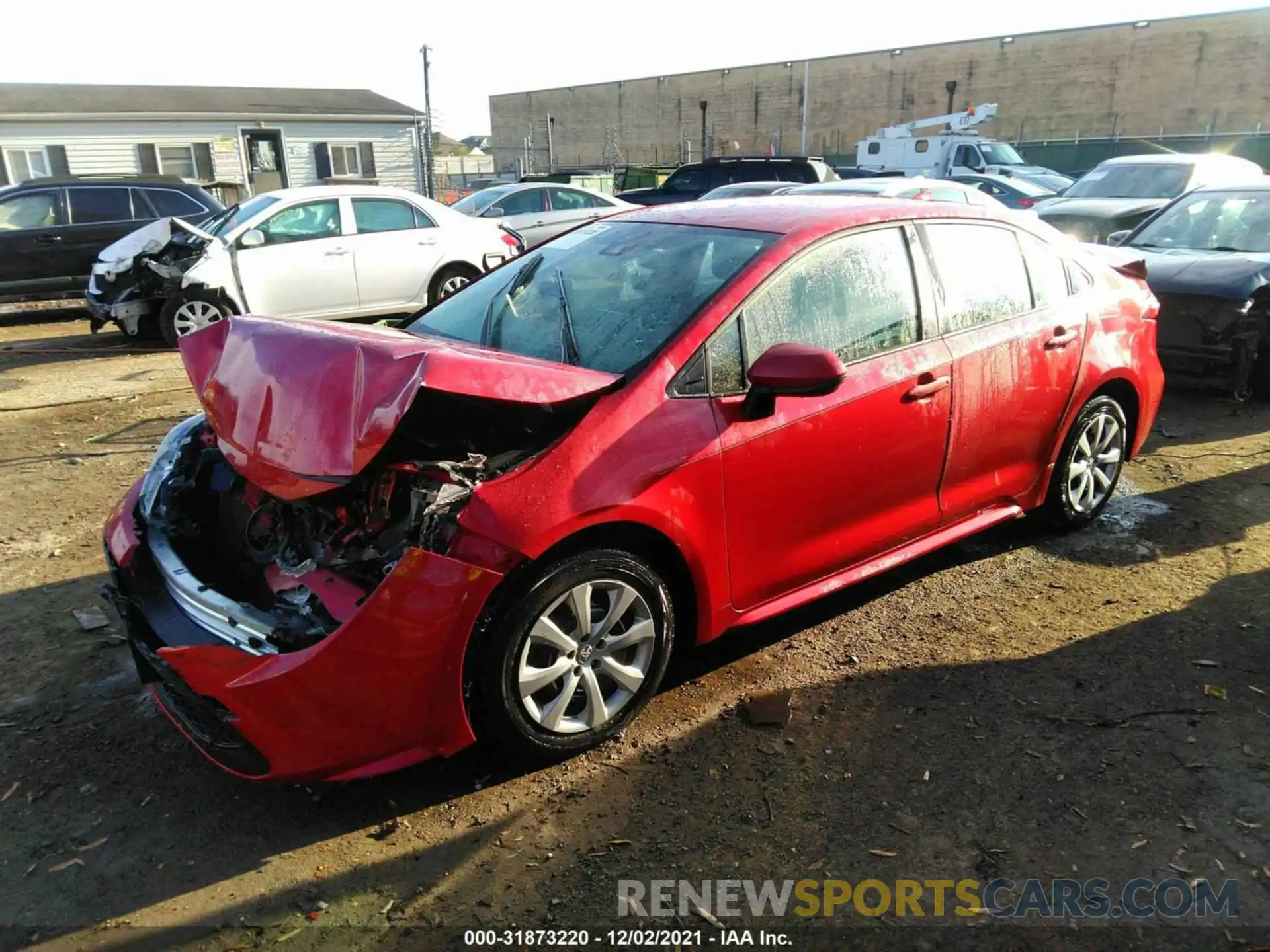 2 Photograph of a damaged car JTDEPRAE8LJ053754 TOYOTA COROLLA 2020