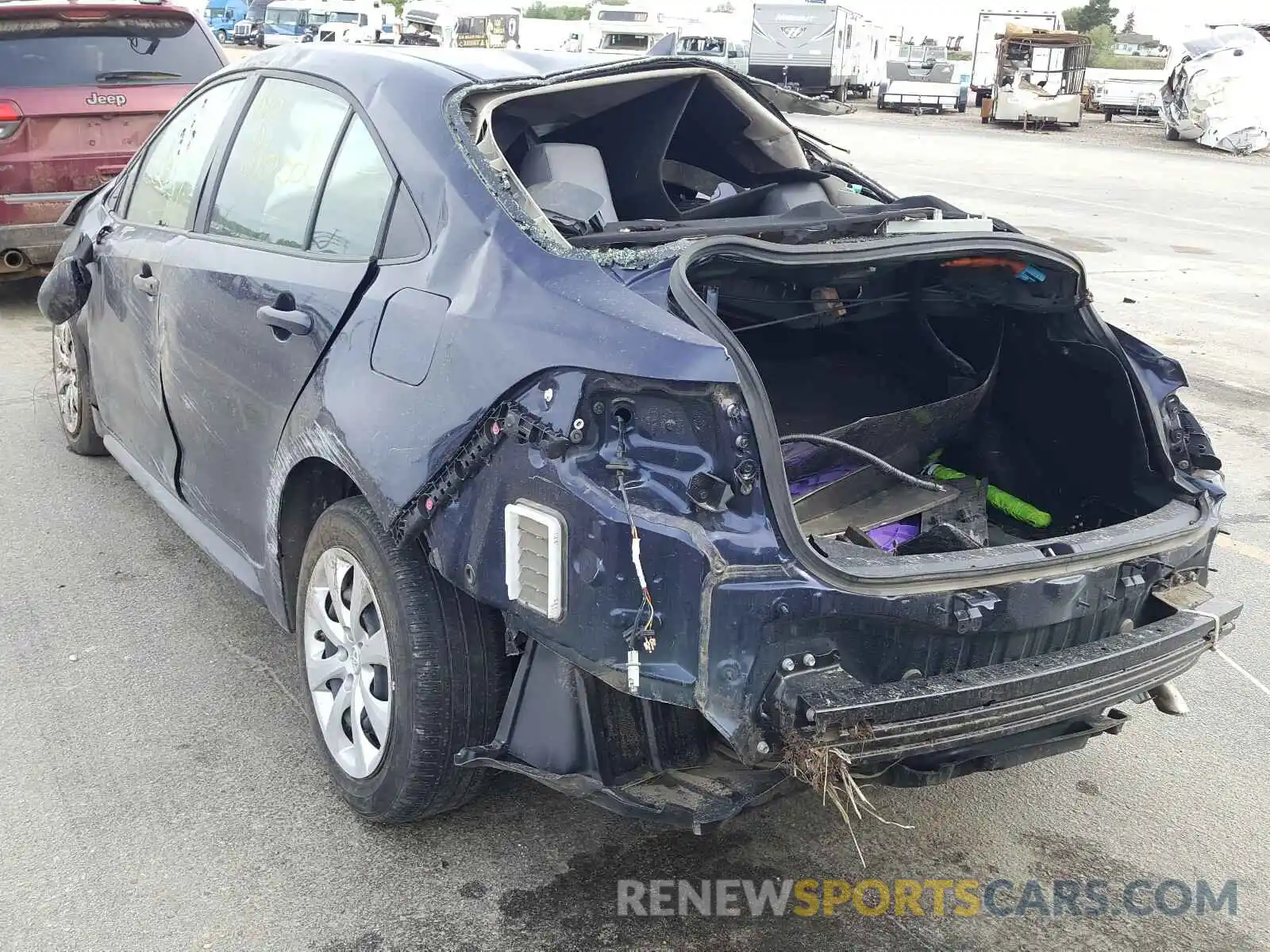 3 Photograph of a damaged car JTDEPRAE8LJ054306 TOYOTA COROLLA 2020