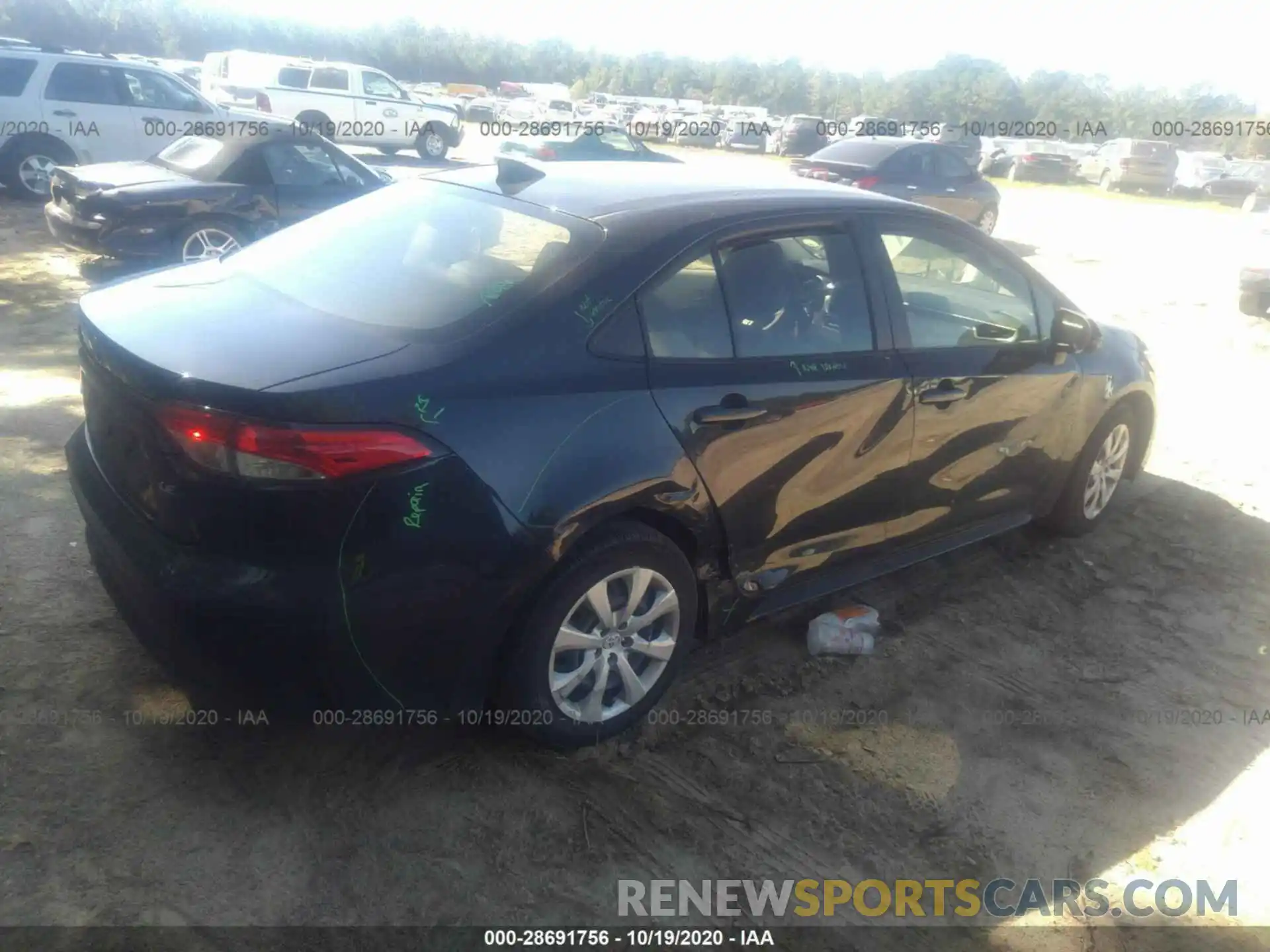 4 Photograph of a damaged car JTDEPRAE8LJ054841 TOYOTA COROLLA 2020