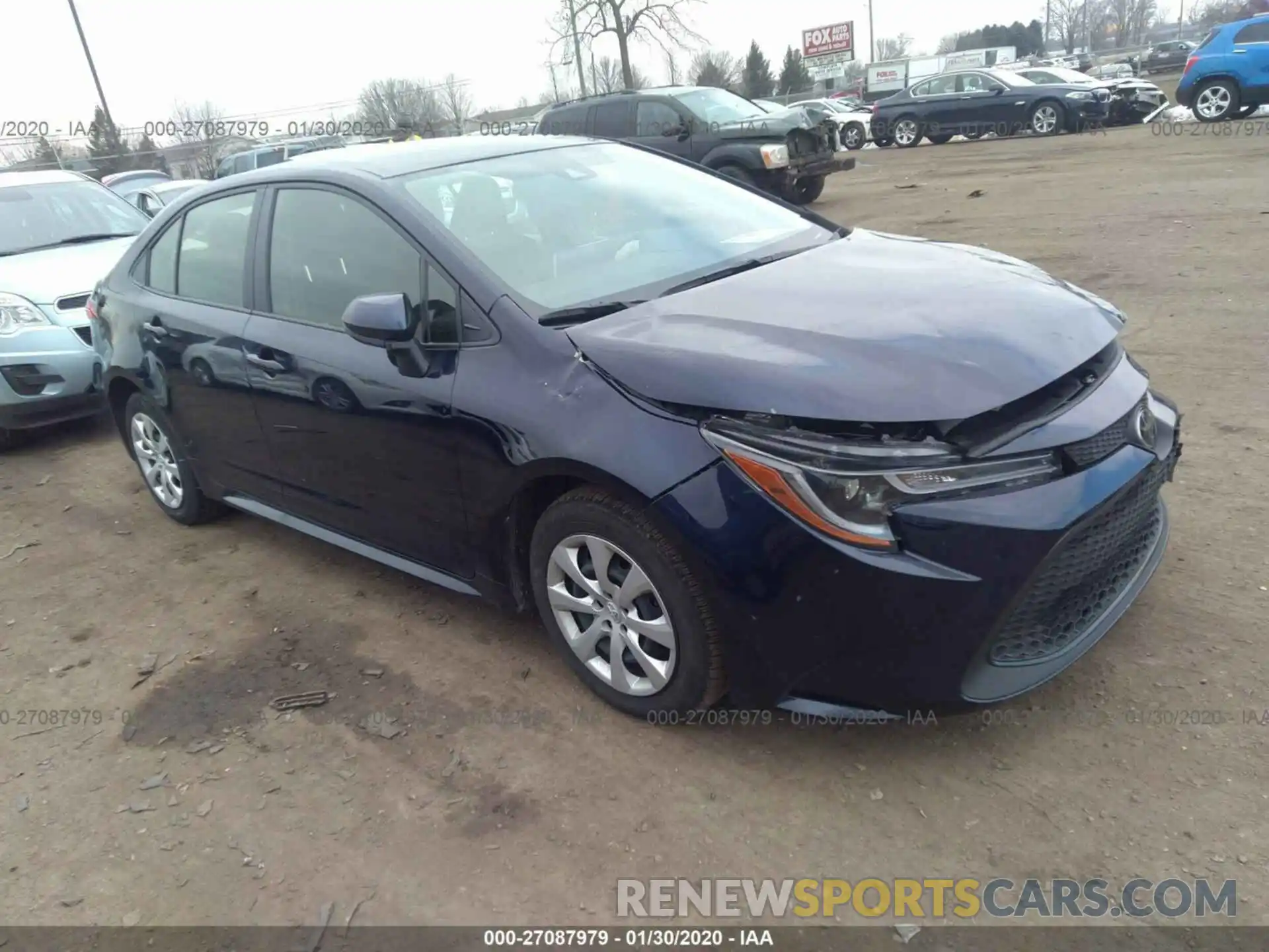 1 Photograph of a damaged car JTDEPRAE8LJ055018 TOYOTA COROLLA 2020