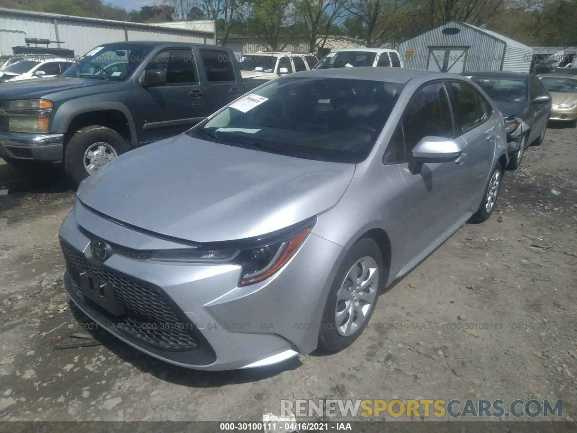 2 Photograph of a damaged car JTDEPRAE8LJ055102 TOYOTA COROLLA 2020