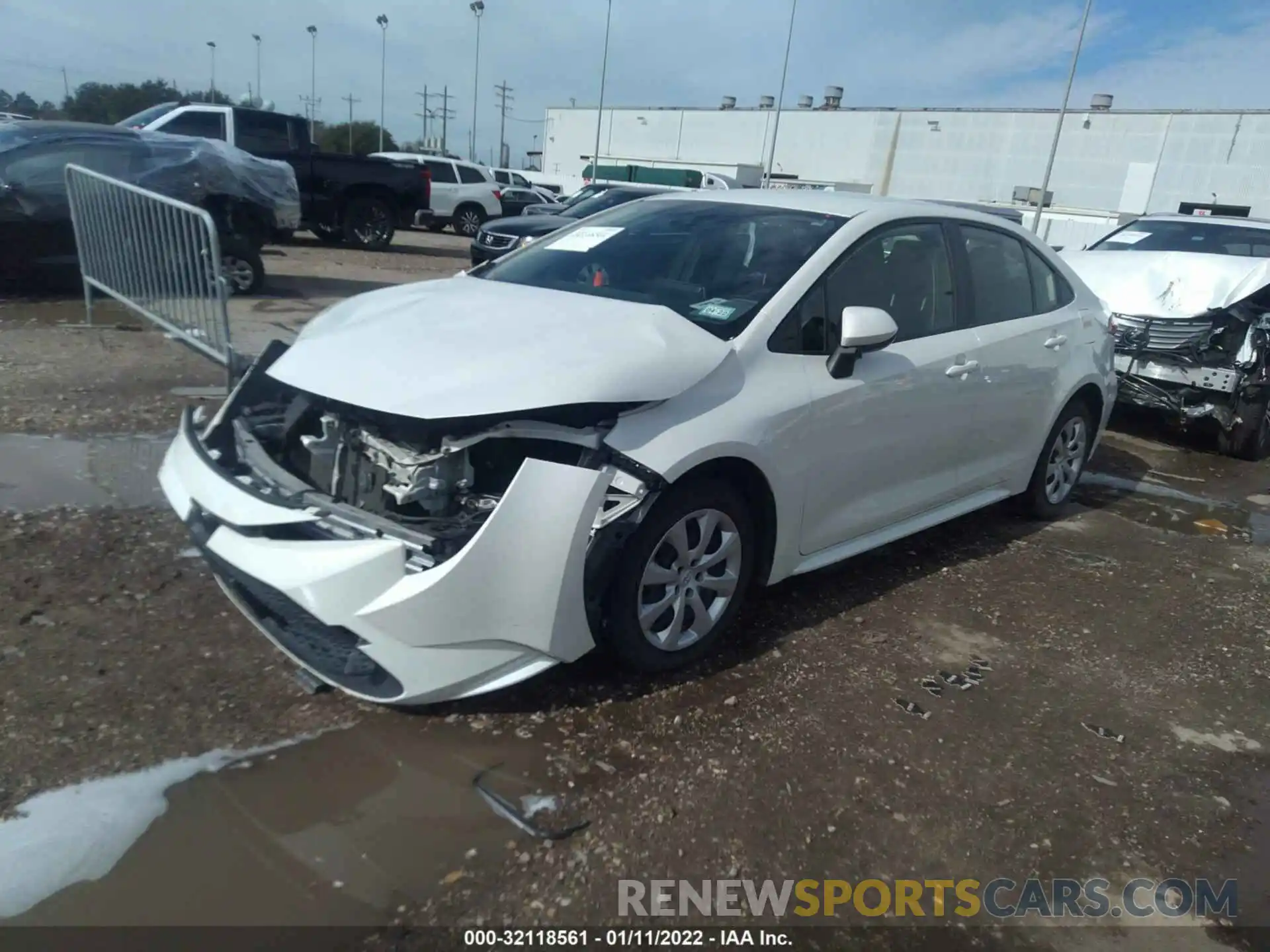 2 Photograph of a damaged car JTDEPRAE8LJ056489 TOYOTA COROLLA 2020