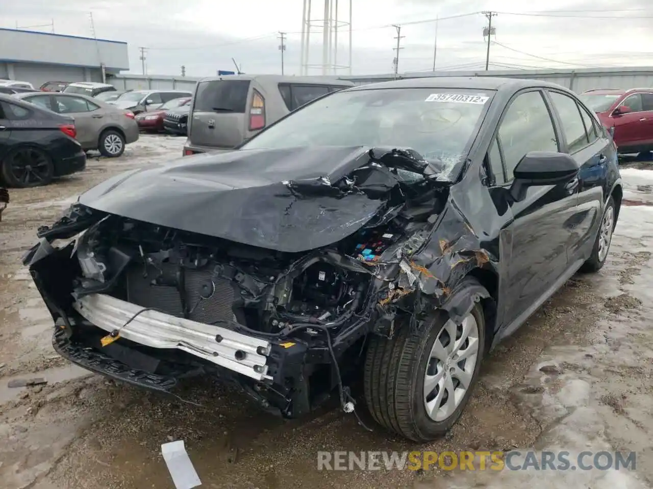 2 Photograph of a damaged car JTDEPRAE8LJ056525 TOYOTA COROLLA 2020