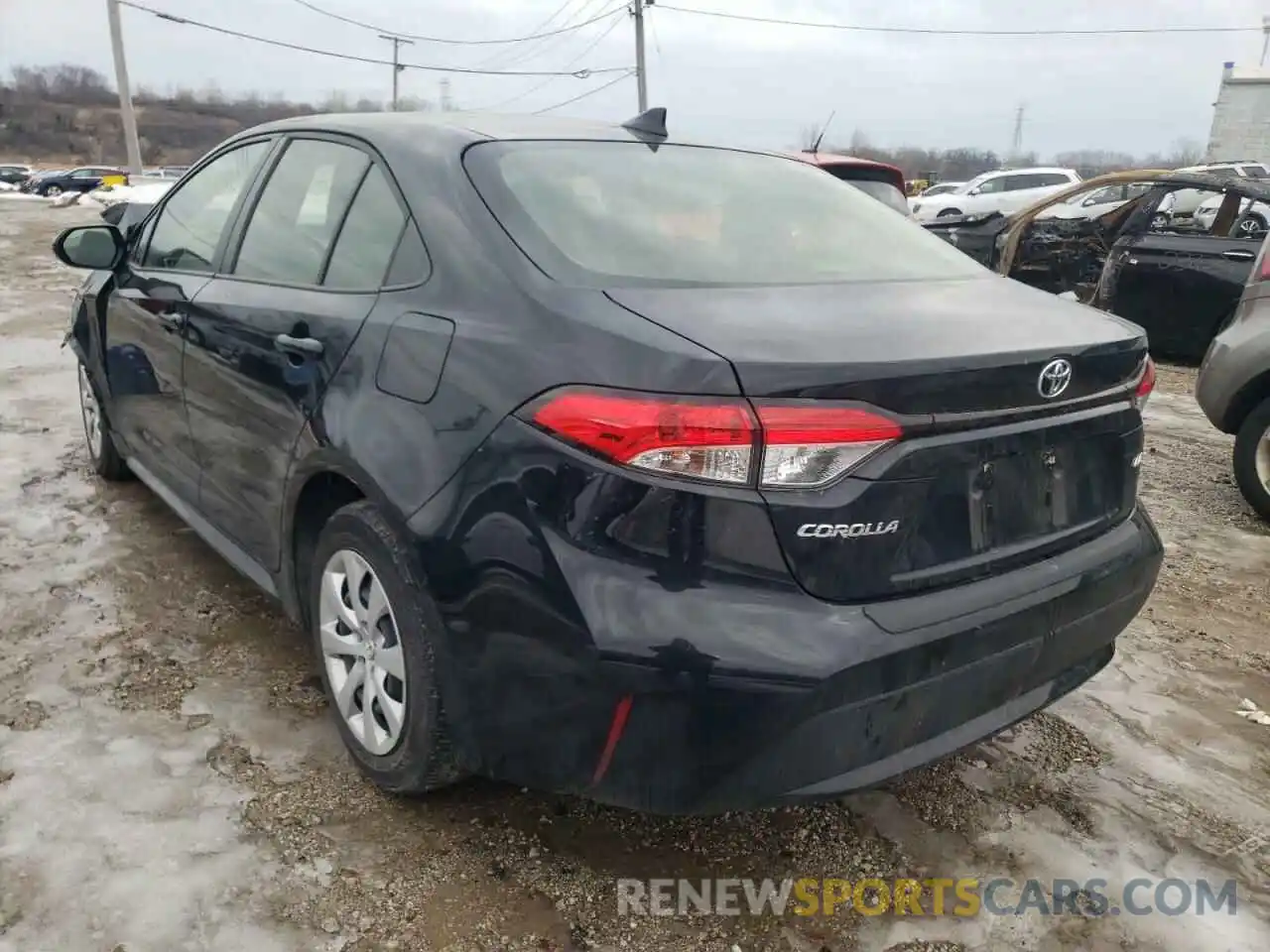 3 Photograph of a damaged car JTDEPRAE8LJ056525 TOYOTA COROLLA 2020