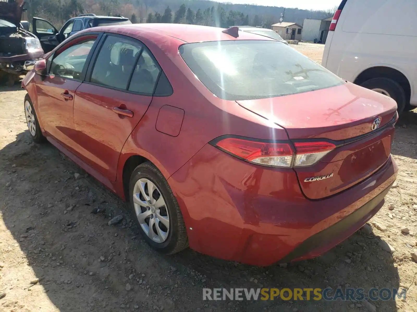 3 Photograph of a damaged car JTDEPRAE8LJ056945 TOYOTA COROLLA 2020