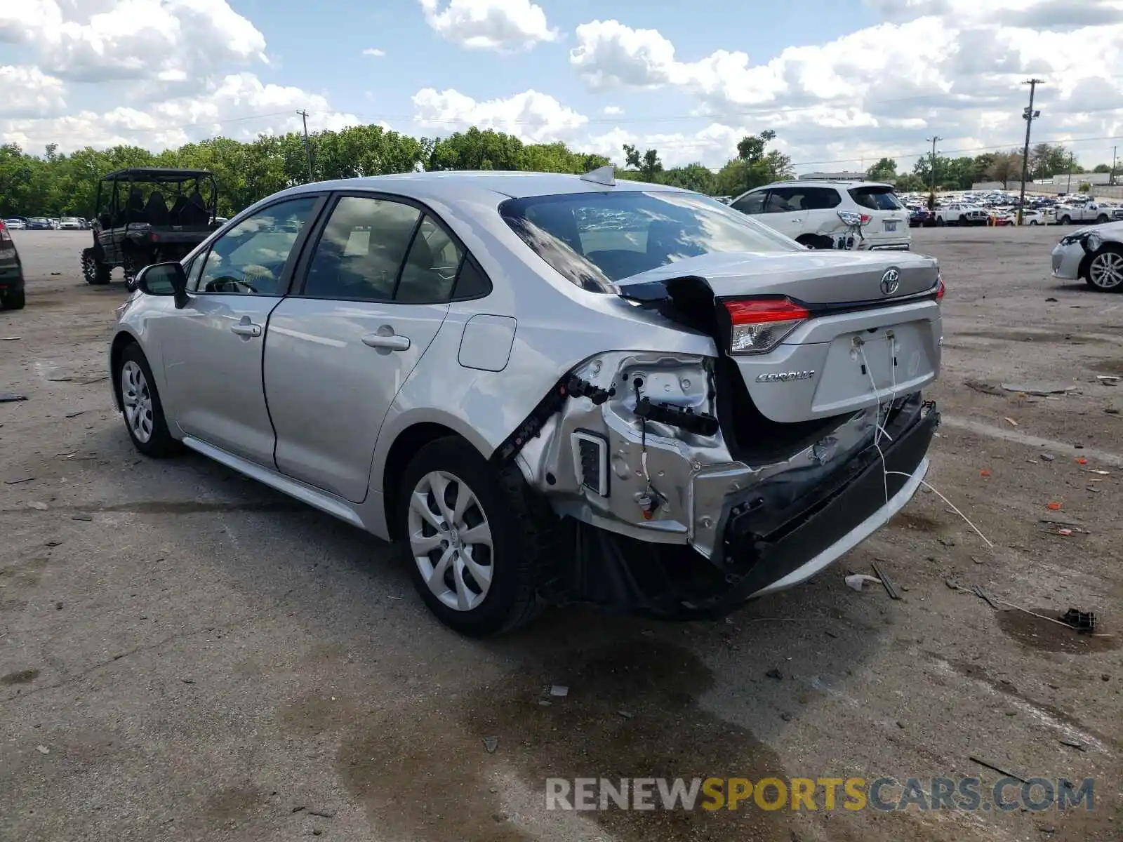 3 Photograph of a damaged car JTDEPRAE8LJ057108 TOYOTA COROLLA 2020