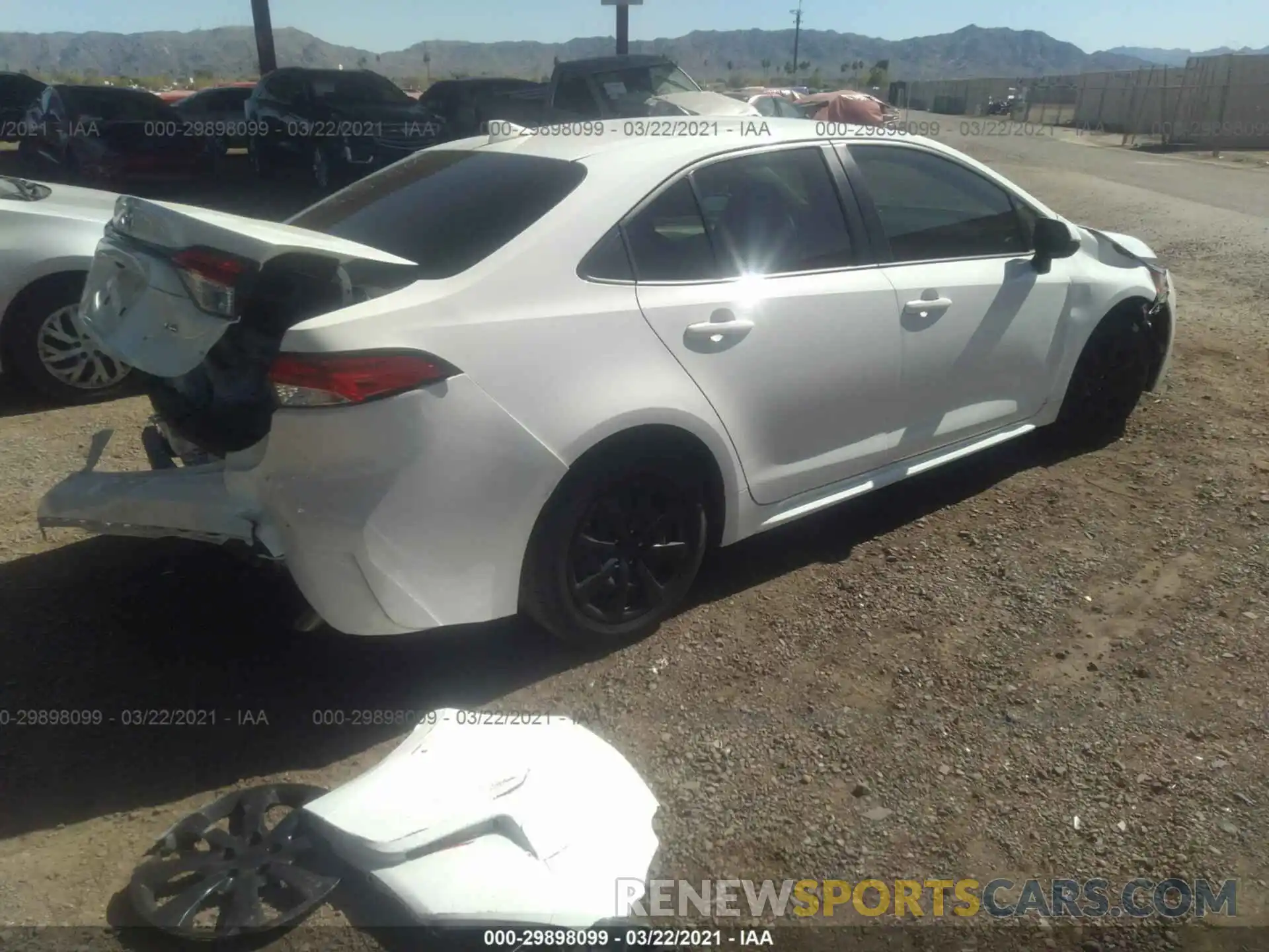 4 Photograph of a damaged car JTDEPRAE8LJ057139 TOYOTA COROLLA 2020