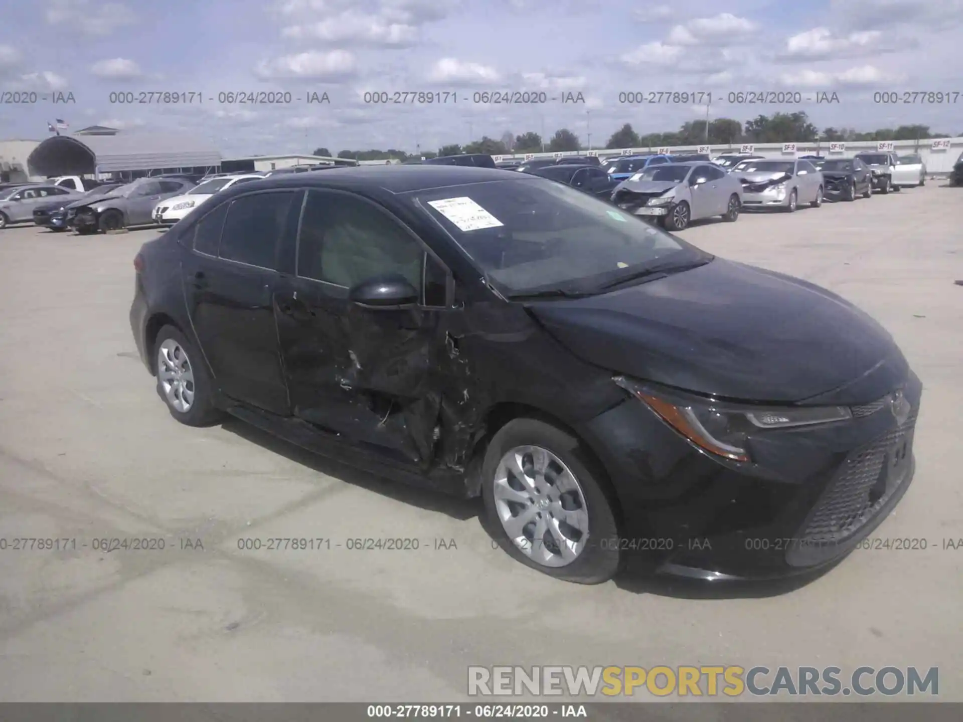 1 Photograph of a damaged car JTDEPRAE8LJ057772 TOYOTA COROLLA 2020