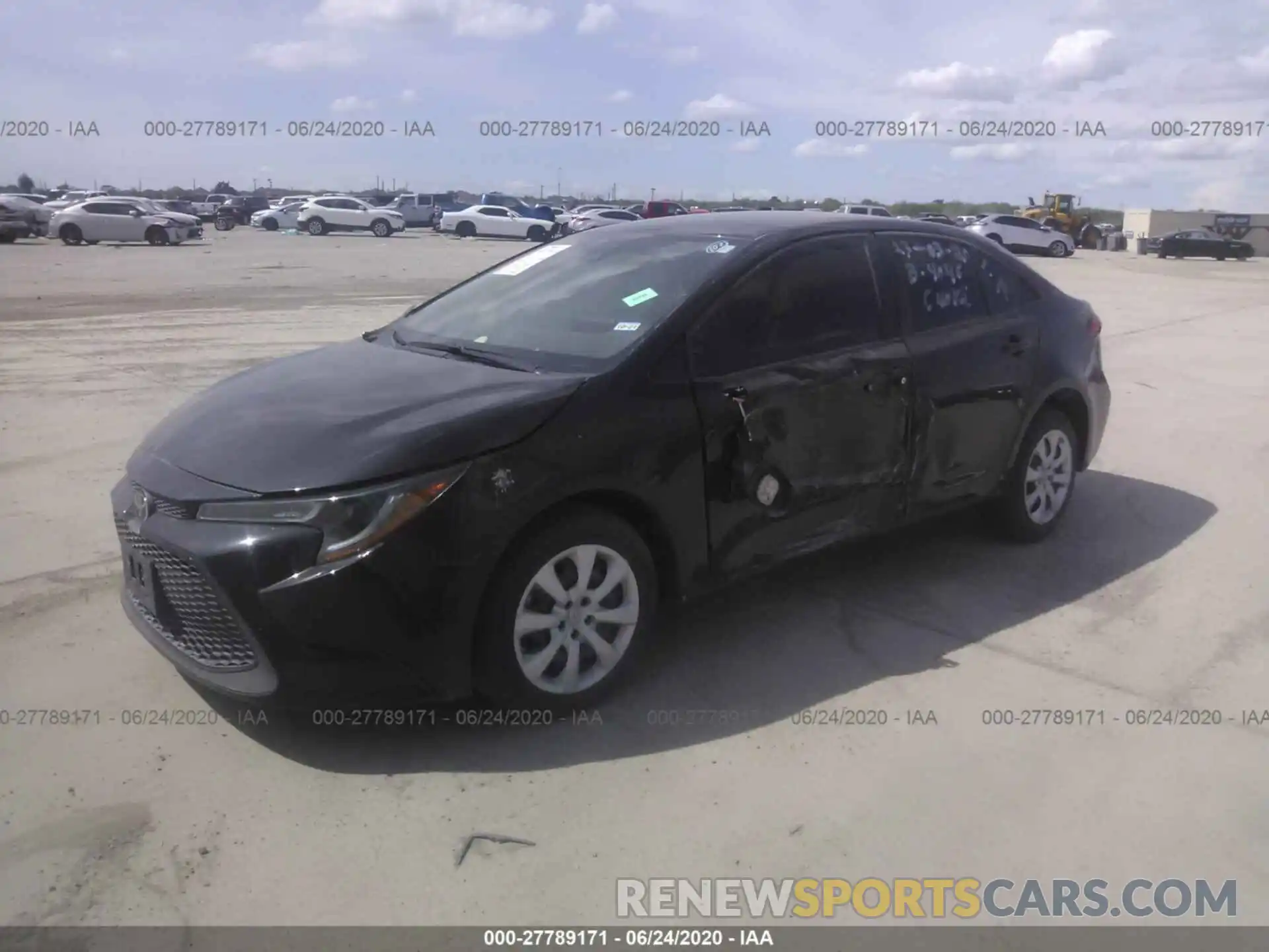 2 Photograph of a damaged car JTDEPRAE8LJ057772 TOYOTA COROLLA 2020