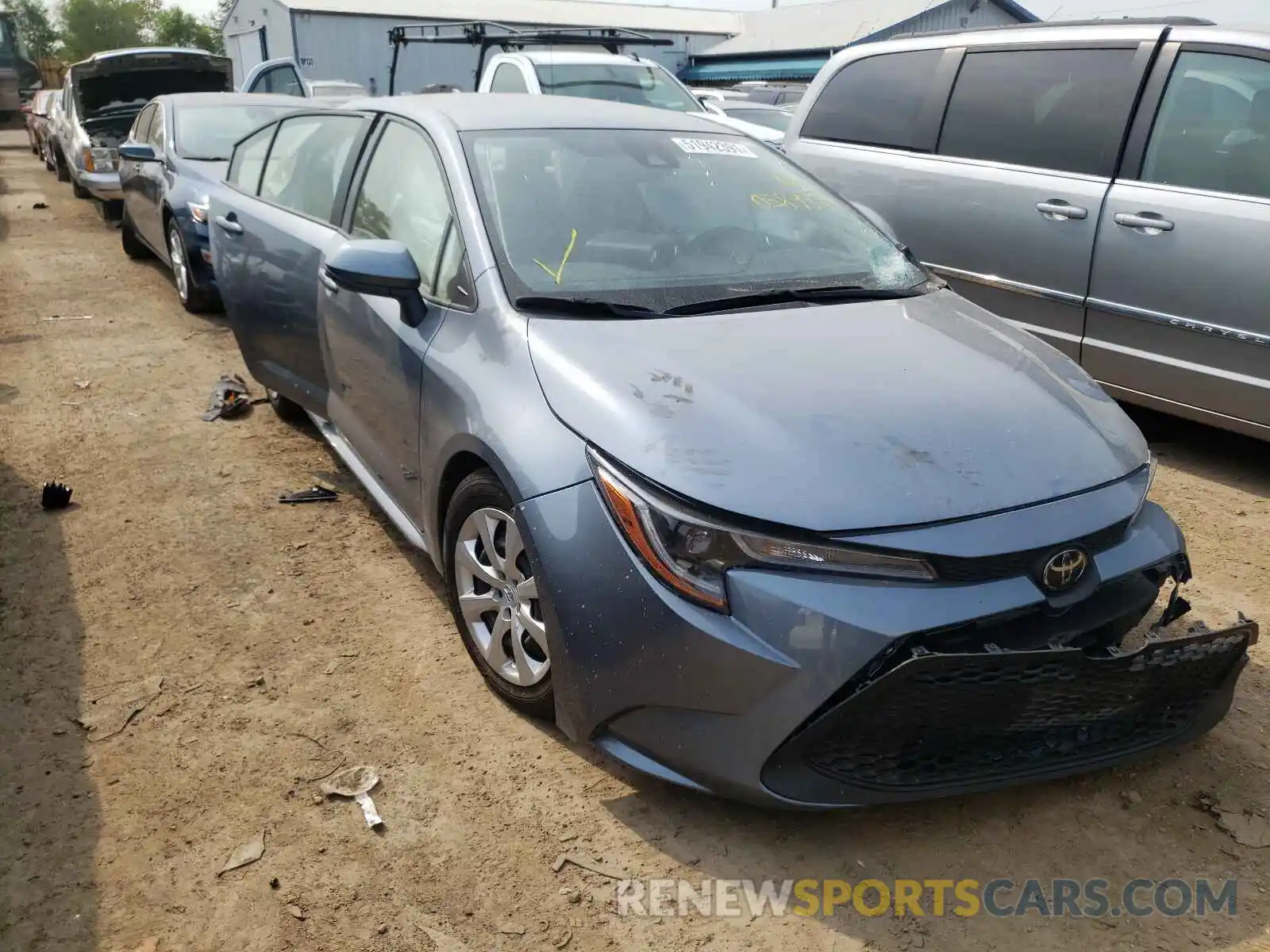 1 Photograph of a damaged car JTDEPRAE8LJ058937 TOYOTA COROLLA 2020