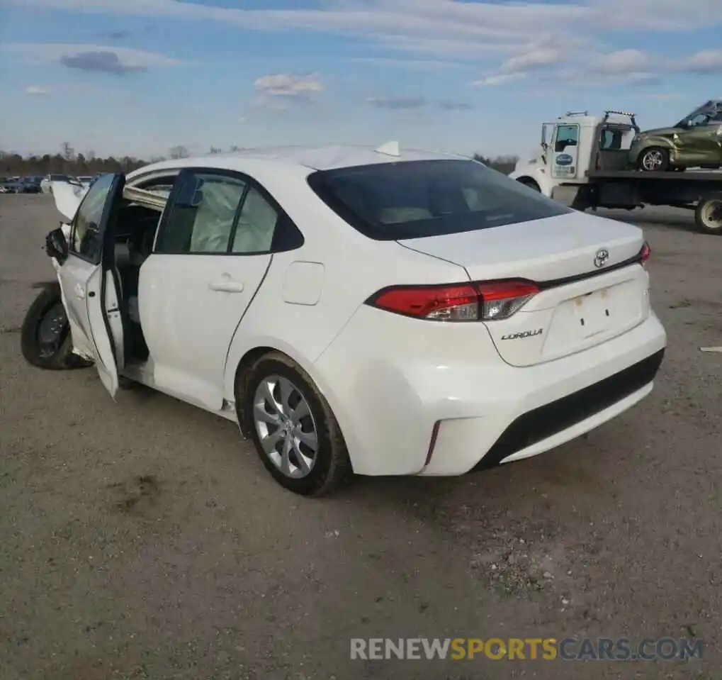 3 Photograph of a damaged car JTDEPRAE8LJ059232 TOYOTA COROLLA 2020