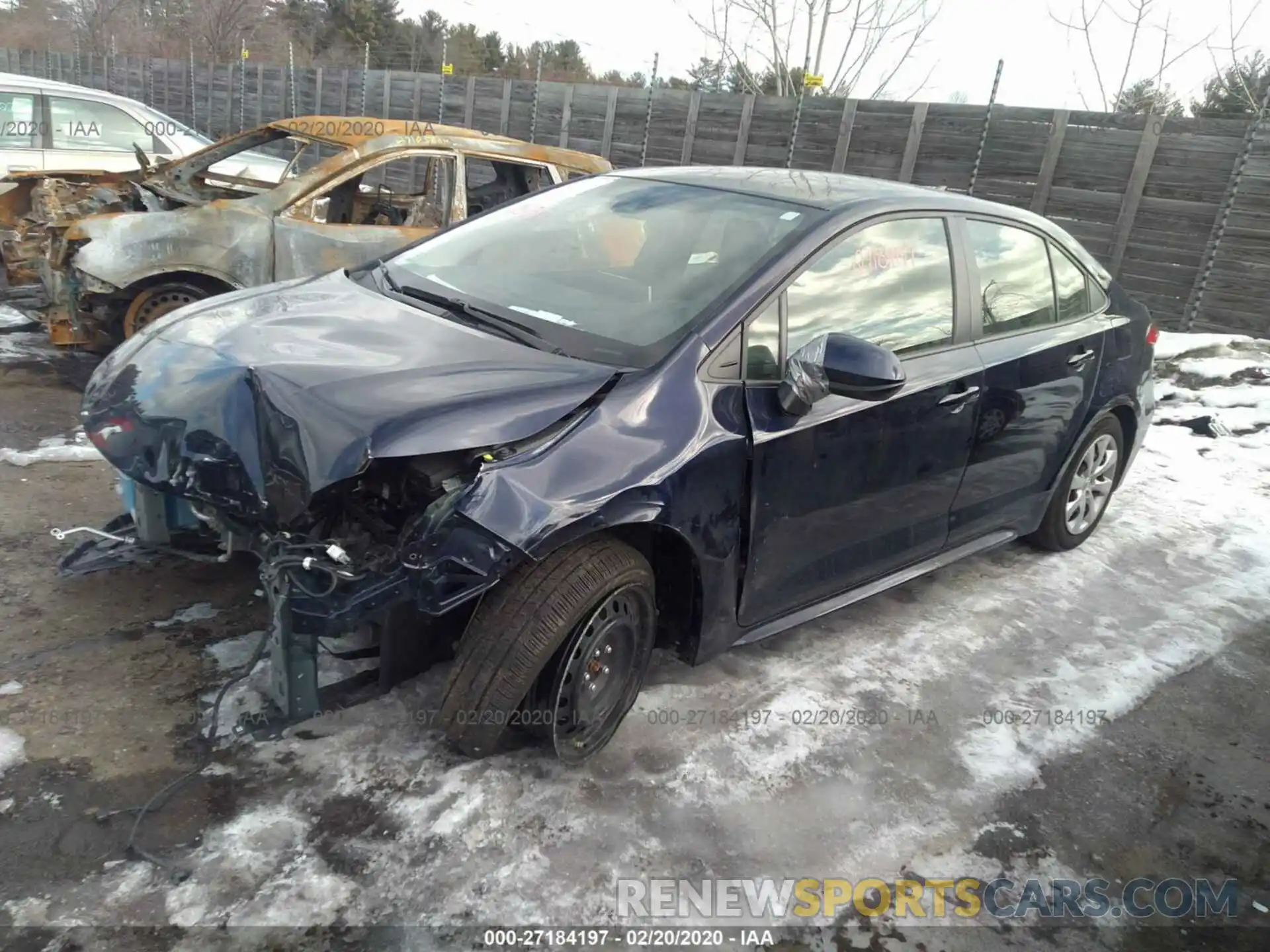 2 Фотография поврежденного автомобиля JTDEPRAE8LJ059327 TOYOTA COROLLA 2020