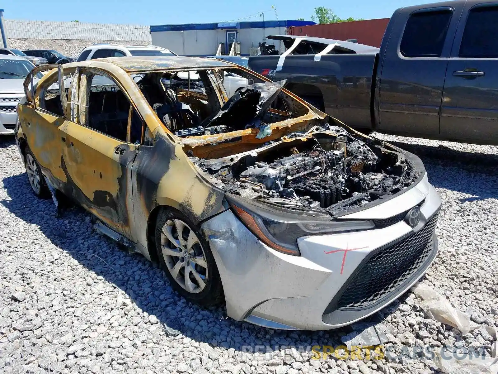 1 Photograph of a damaged car JTDEPRAE8LJ059490 TOYOTA COROLLA 2020