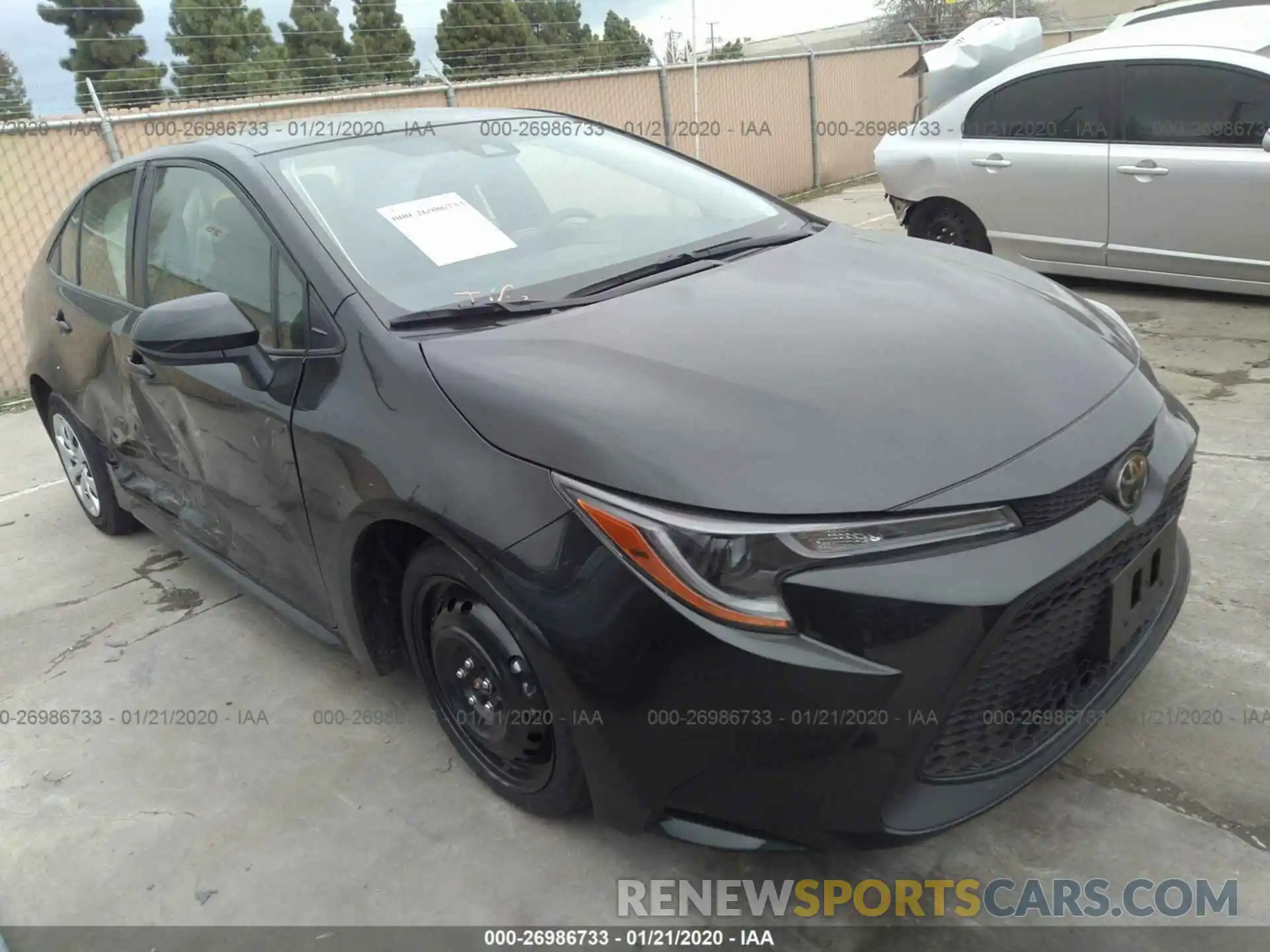 1 Photograph of a damaged car JTDEPRAE8LJ059635 TOYOTA COROLLA 2020