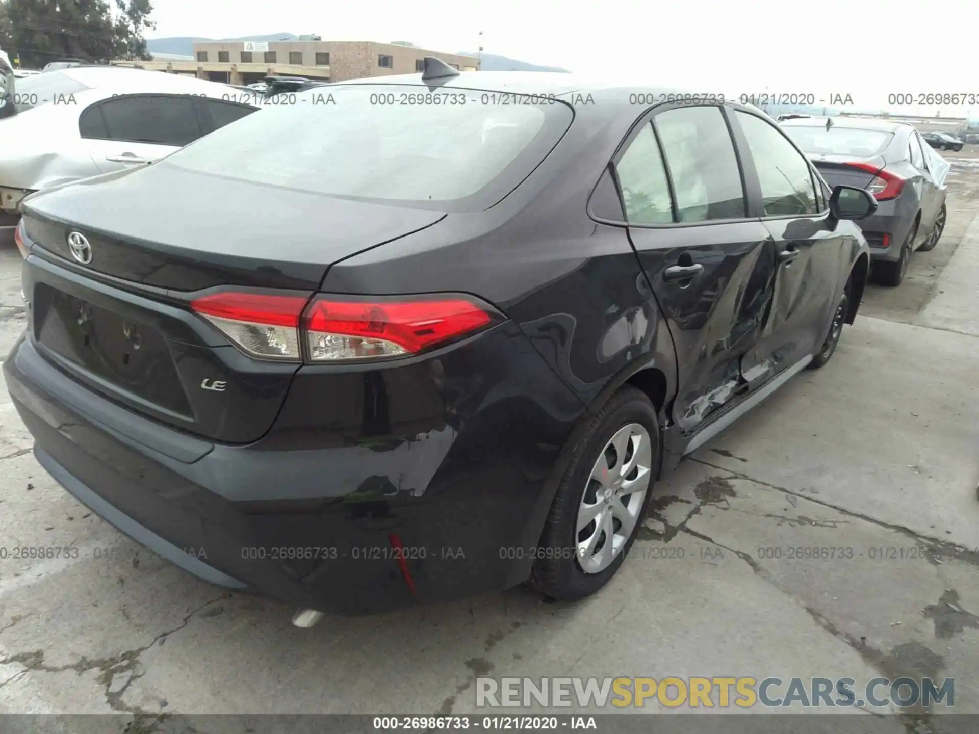 4 Photograph of a damaged car JTDEPRAE8LJ059635 TOYOTA COROLLA 2020