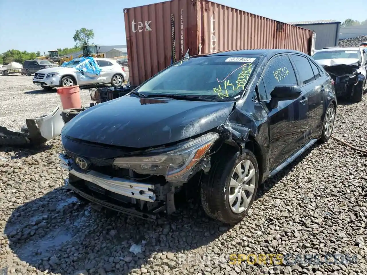 2 Photograph of a damaged car JTDEPRAE8LJ059666 TOYOTA COROLLA 2020