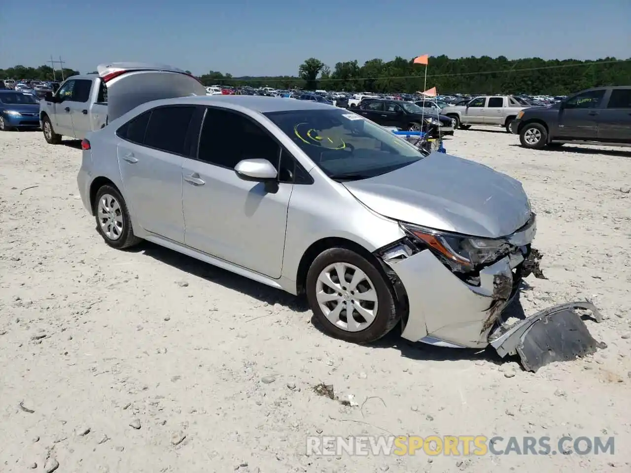 1 Photograph of a damaged car JTDEPRAE8LJ060221 TOYOTA COROLLA 2020