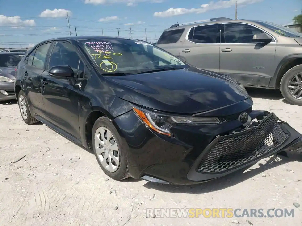 1 Photograph of a damaged car JTDEPRAE8LJ062065 TOYOTA COROLLA 2020