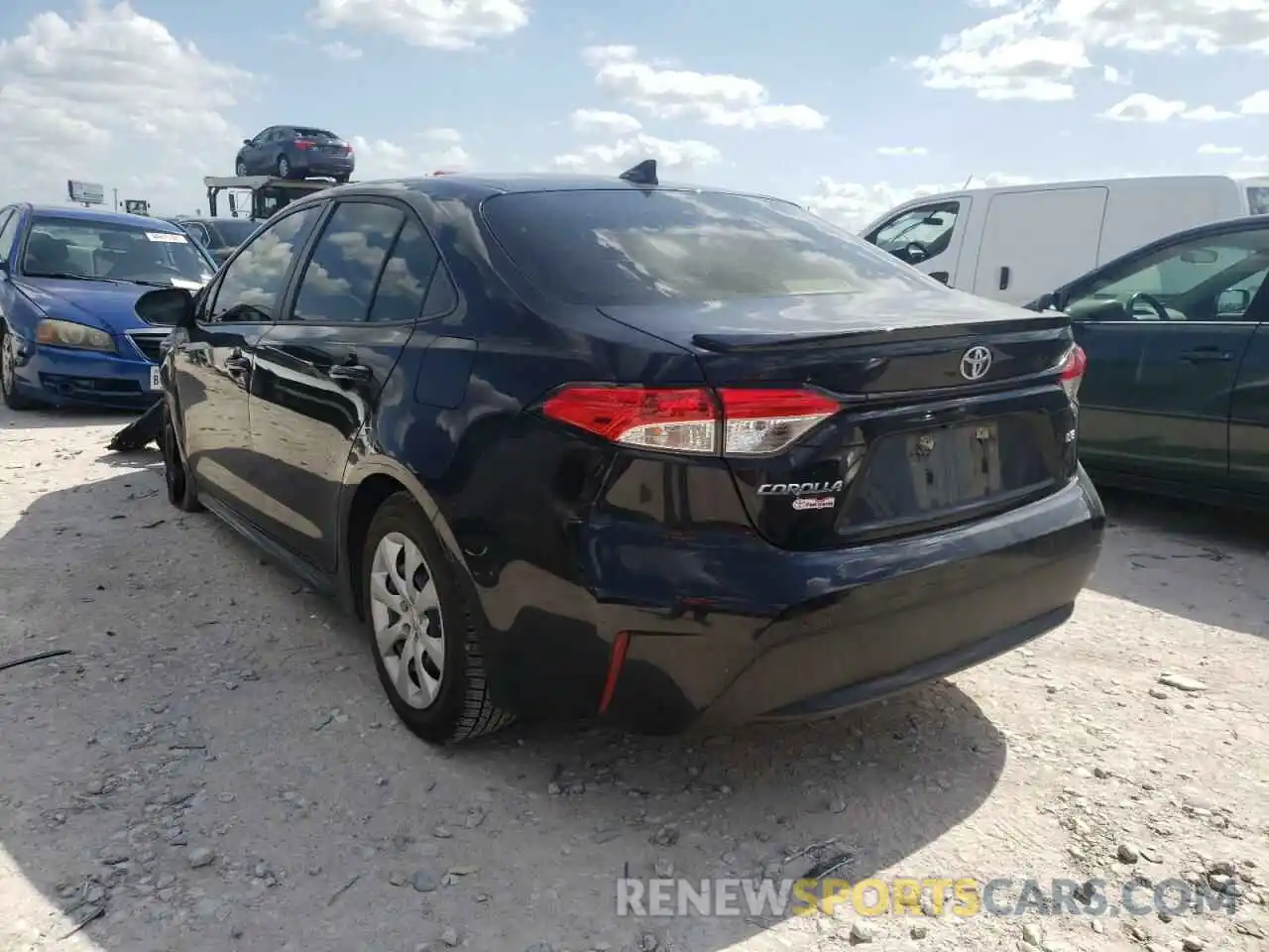 3 Photograph of a damaged car JTDEPRAE8LJ062065 TOYOTA COROLLA 2020