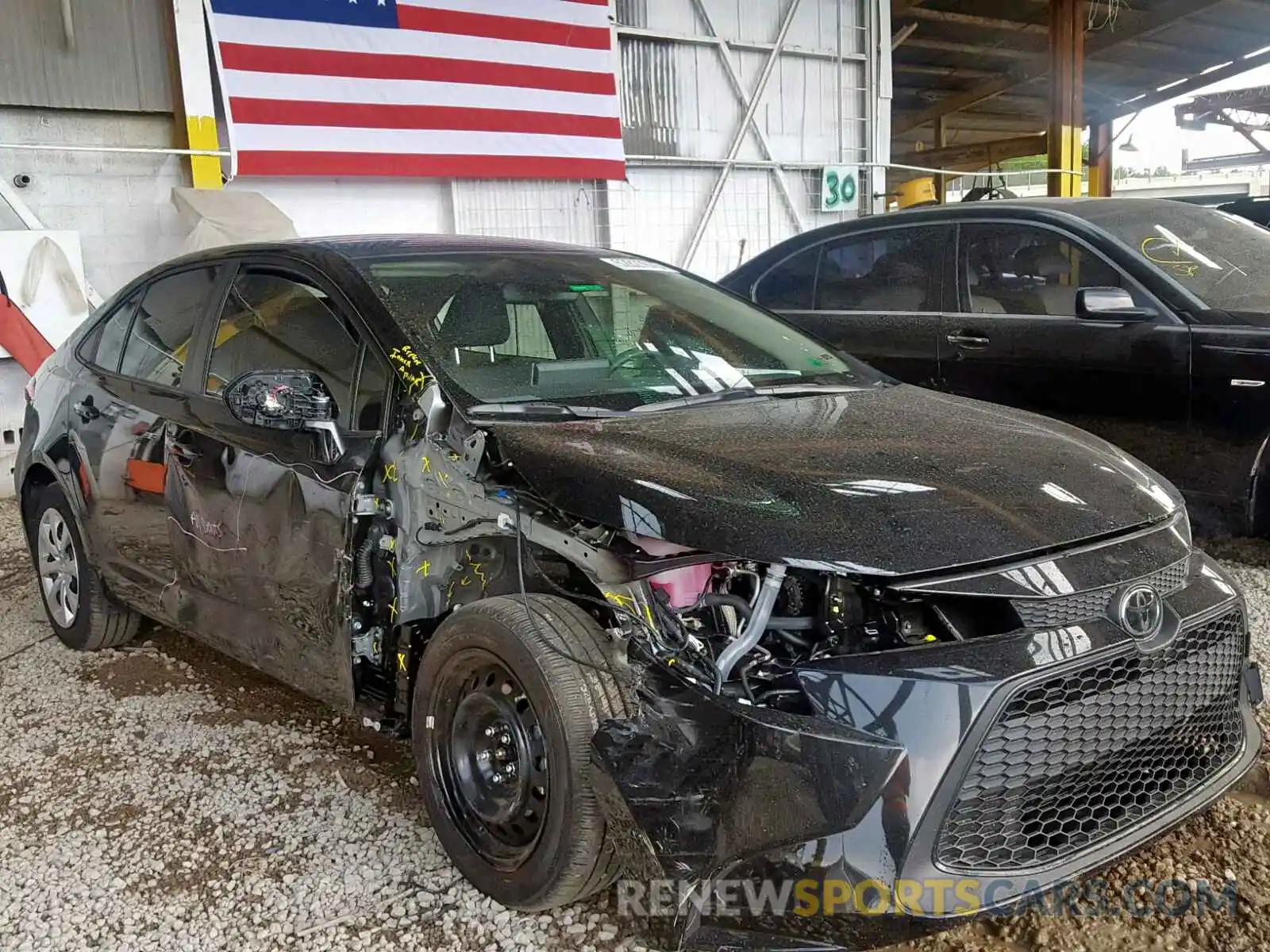 1 Photograph of a damaged car JTDEPRAE8LJ062373 TOYOTA COROLLA 2020